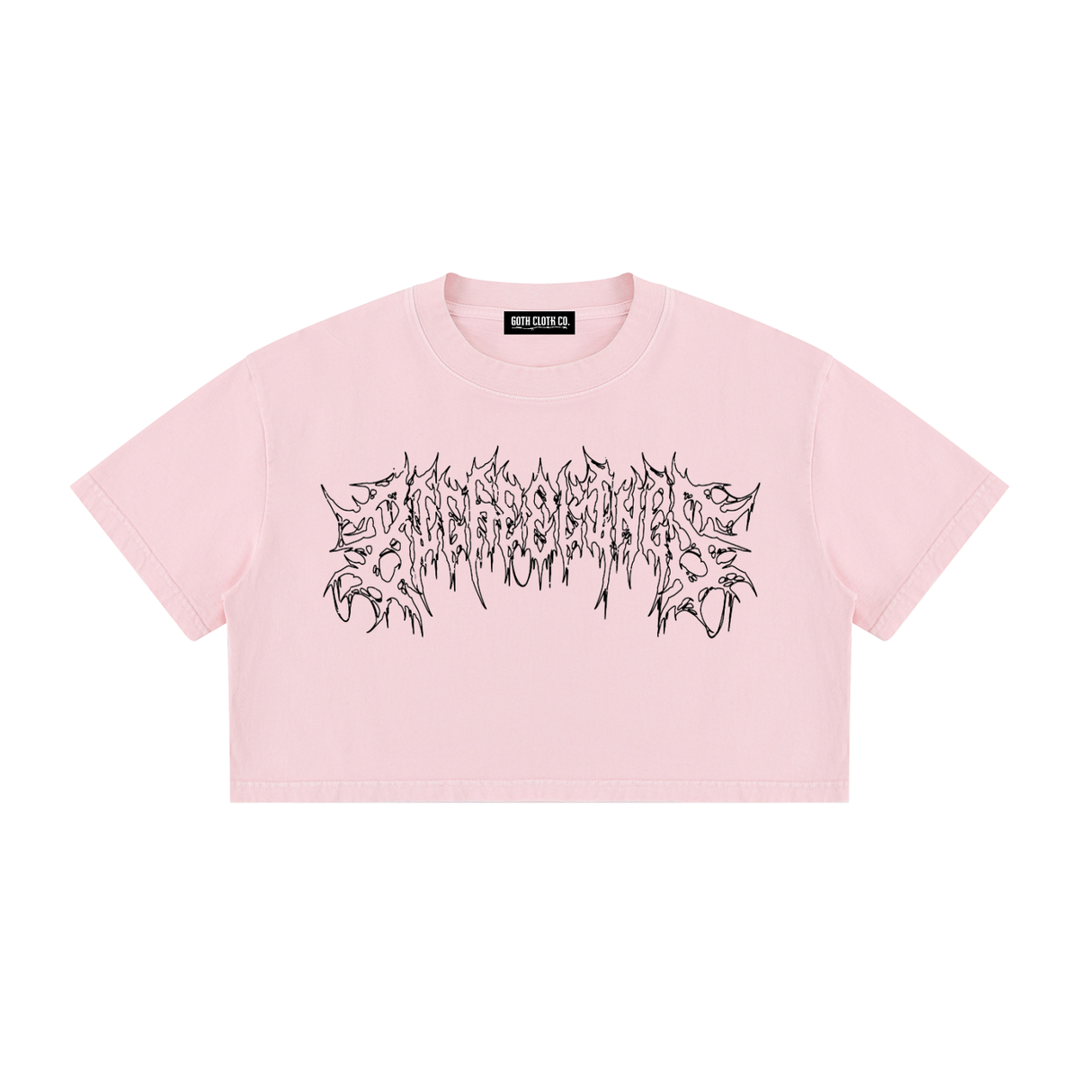 Big Feelings Metal Font Mineral Wash Crop Top