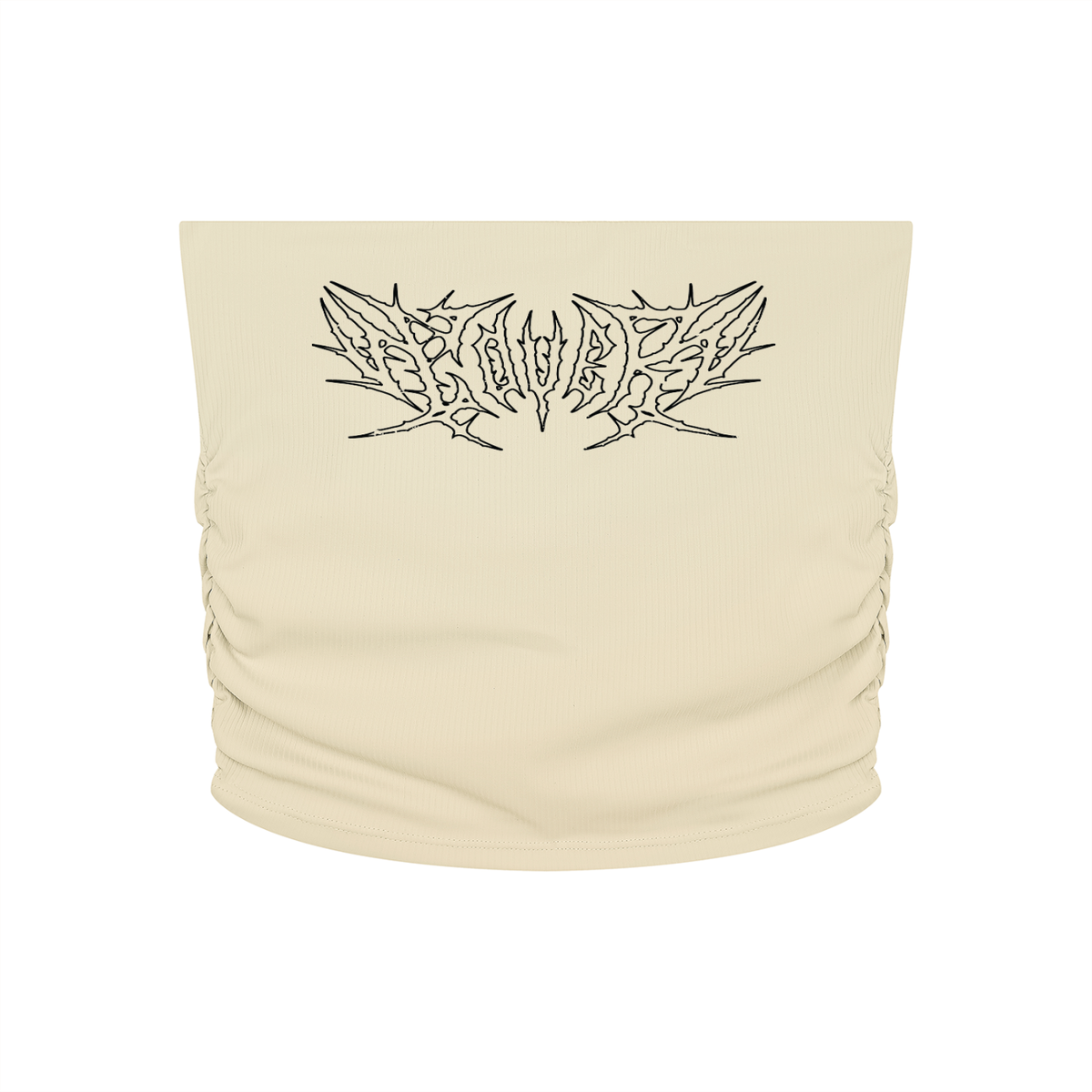 Lover Metal Font Cropped Yoga Tube Top
