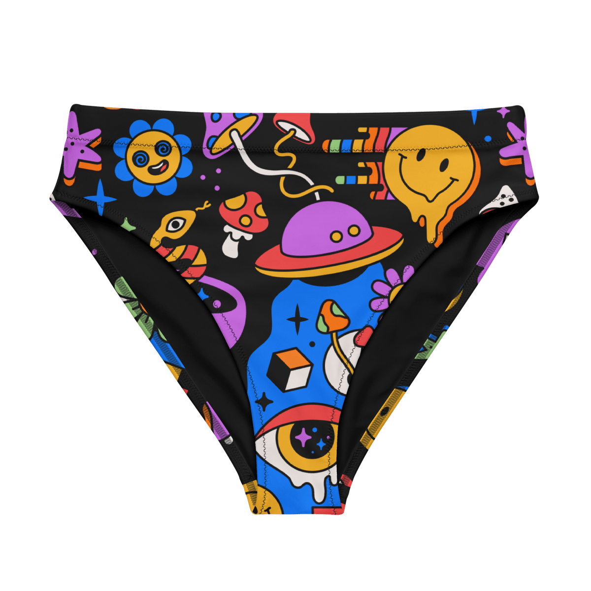 Acid Dreams High Waisted Sport Bikini Bottom - Goth Cloth Co.4032391_12042