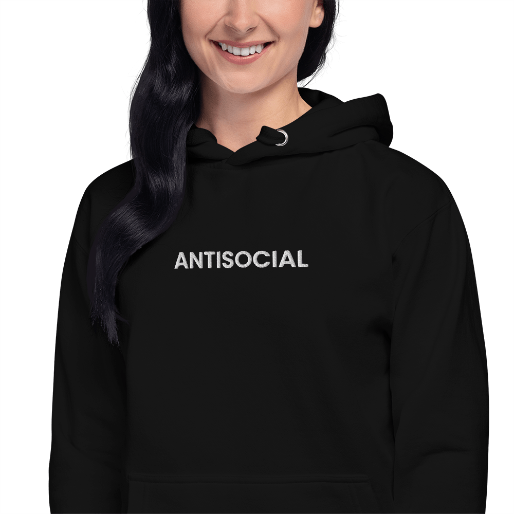 Antisocial Embroidered Hoodie - Goth Cloth Co.4719728_20284
