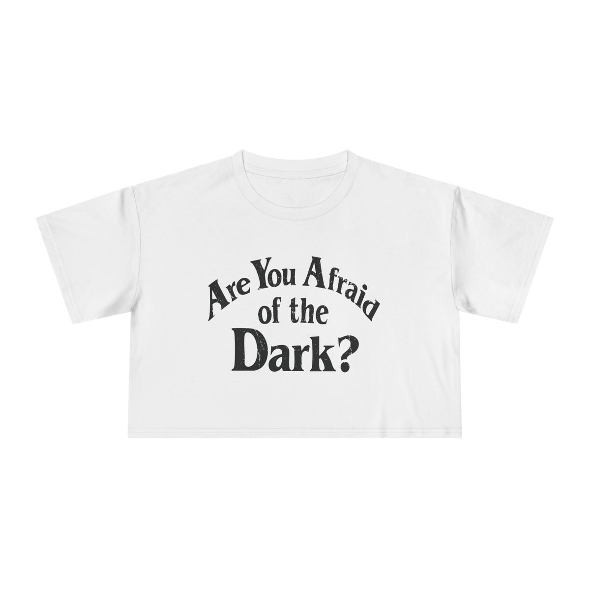 Are You Afraid of the Dark Crop Top - Goth Cloth Co.T-Shirt17108792674883673689