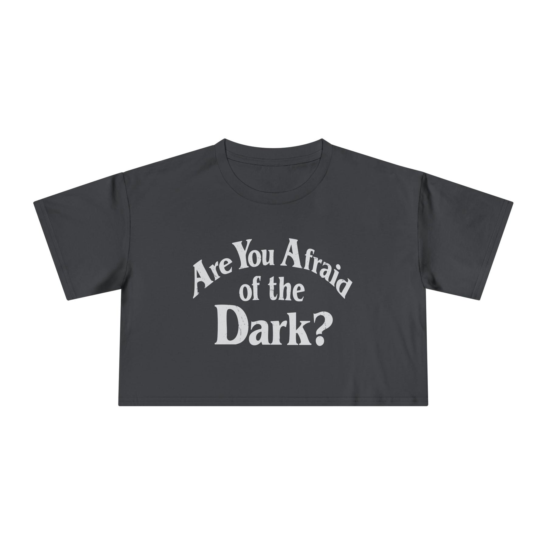 Are You Afraid of the Dark Crop Top - Goth Cloth Co.T-Shirt47649227517195428025