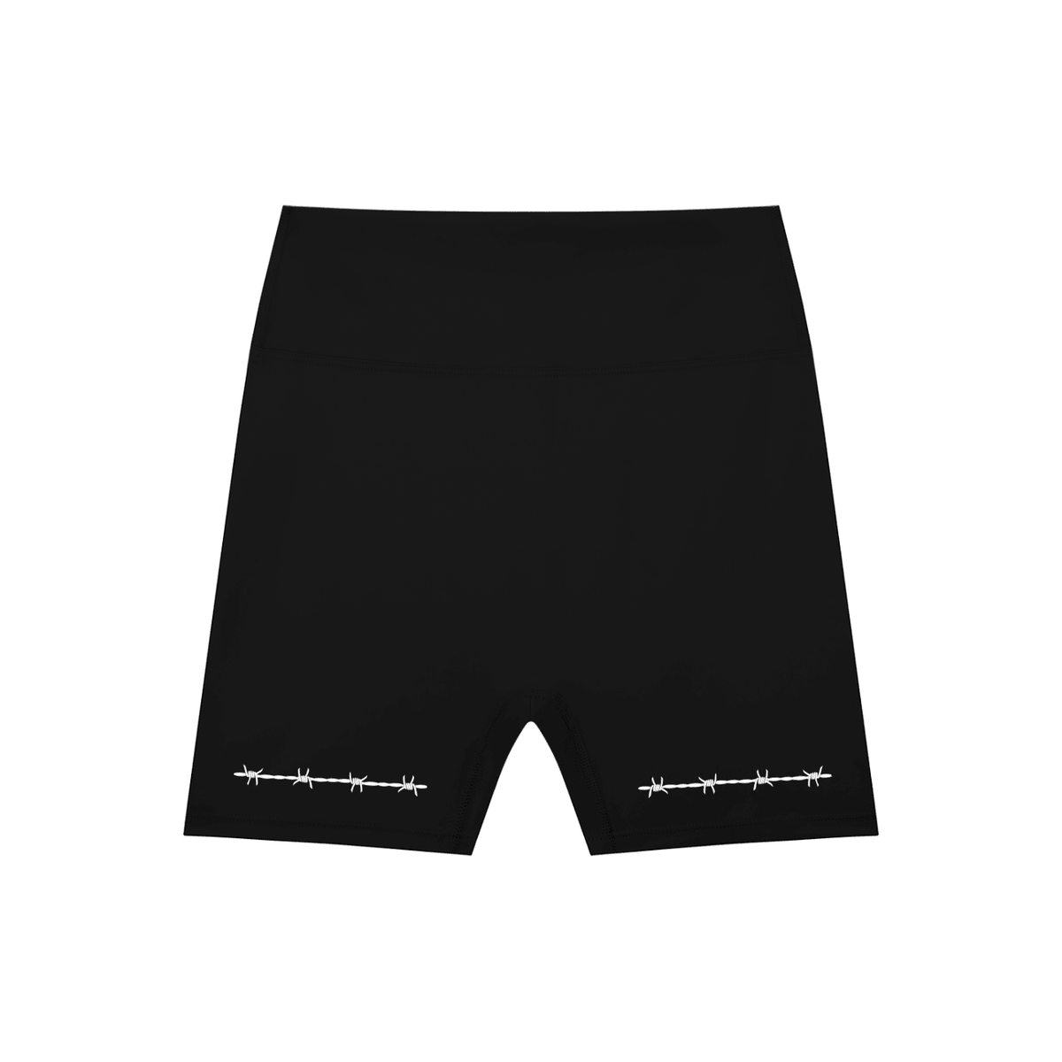Barbed Wire High-Waisted Scrunch Yoga Shorts - Goth Cloth Co.260621PODBK0038001