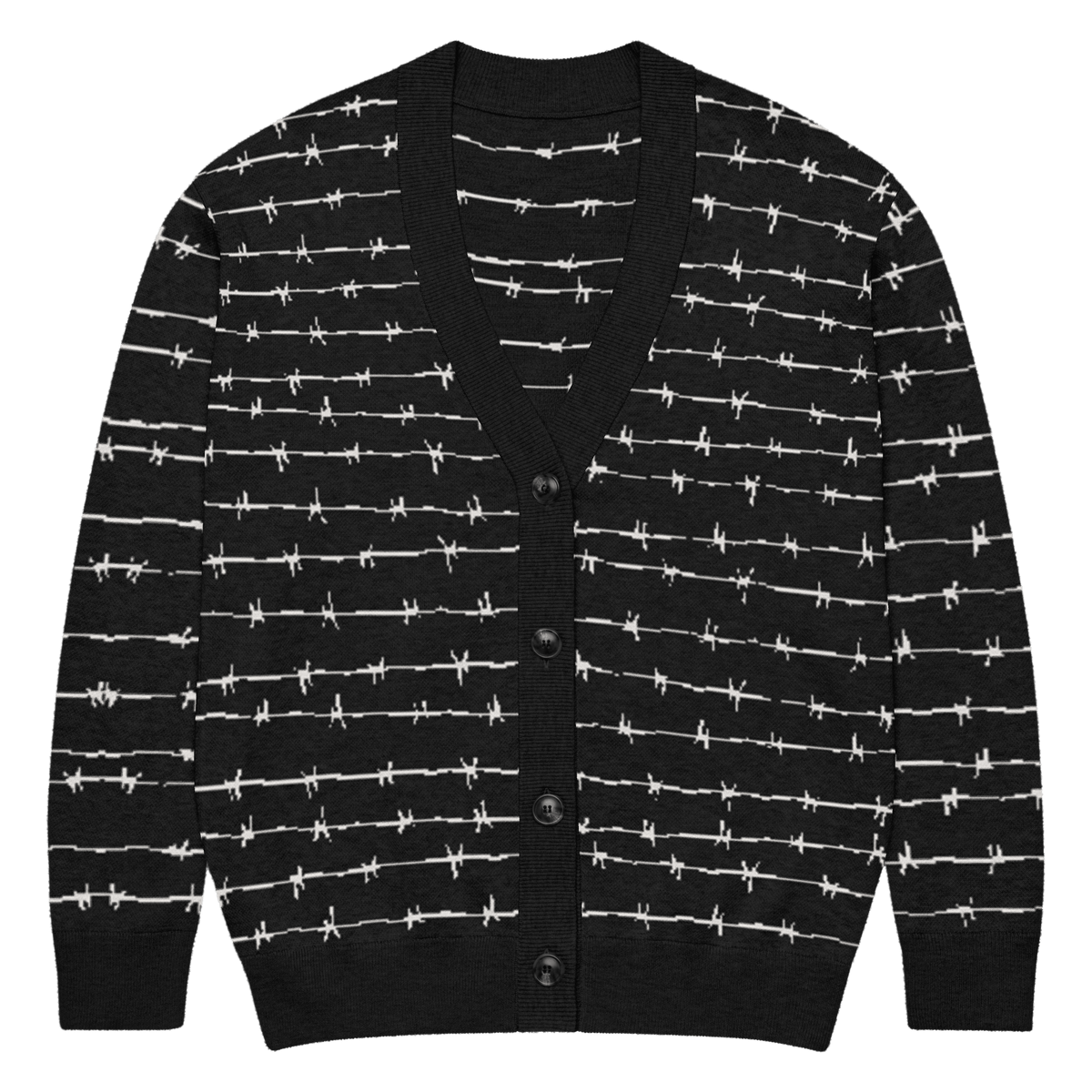 Barbed Wire Knit Cardigan - Goth Cloth Co.5904129_21030