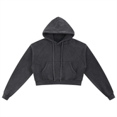 Basic B Grunge Wash Cropped Hoodie - Goth Cloth Co.251001PODBD0338001