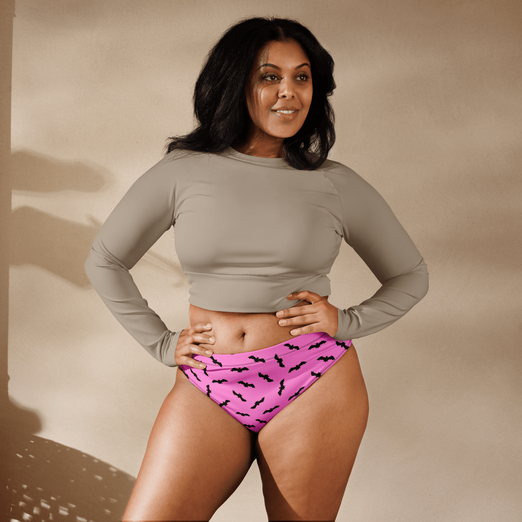 Bat Babe Sport High - Waisted Bikini Bottom - Goth Cloth Co.7401010_12042