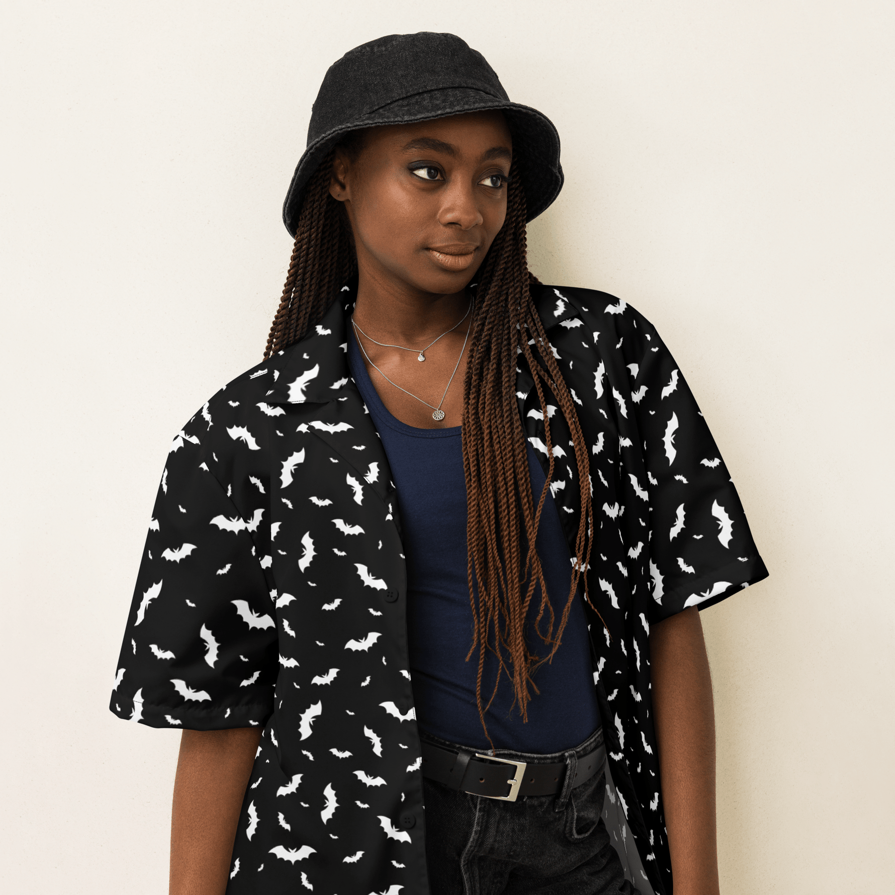 Batty Blackout Button - Up Shirt - Goth Cloth Co.4434546_17117