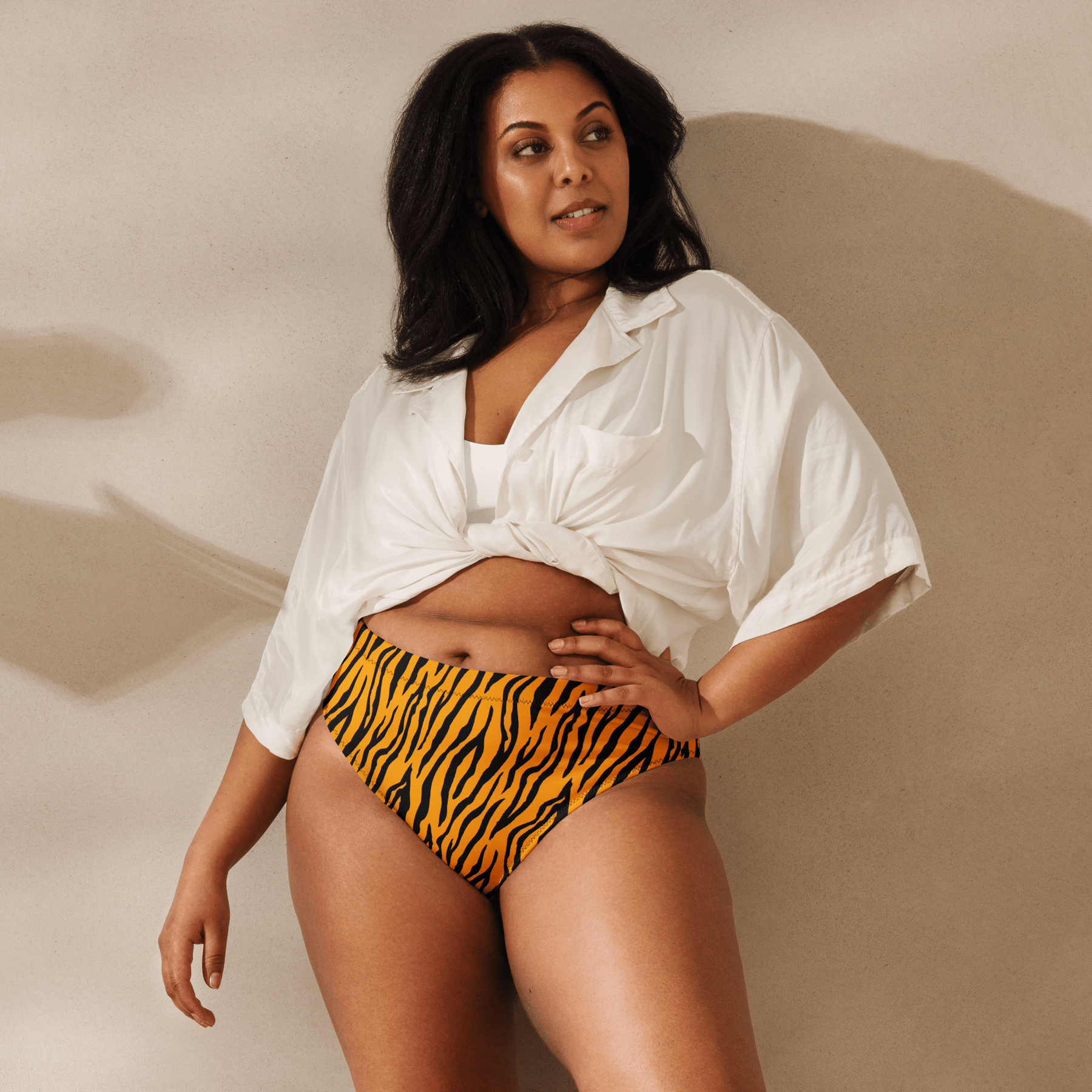 Bengal Heat High - Waisted Sport Bikini Bottom - Goth Cloth Co.9269375_12042