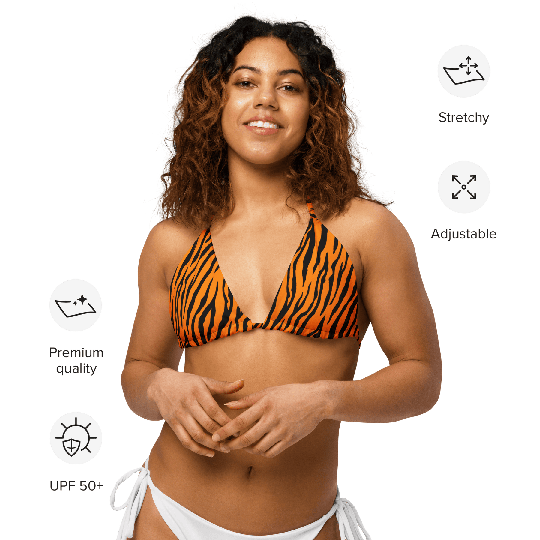 Bengal Heat Tiger Stripe String Bikini Top - Goth Cloth Co.8696838_16564