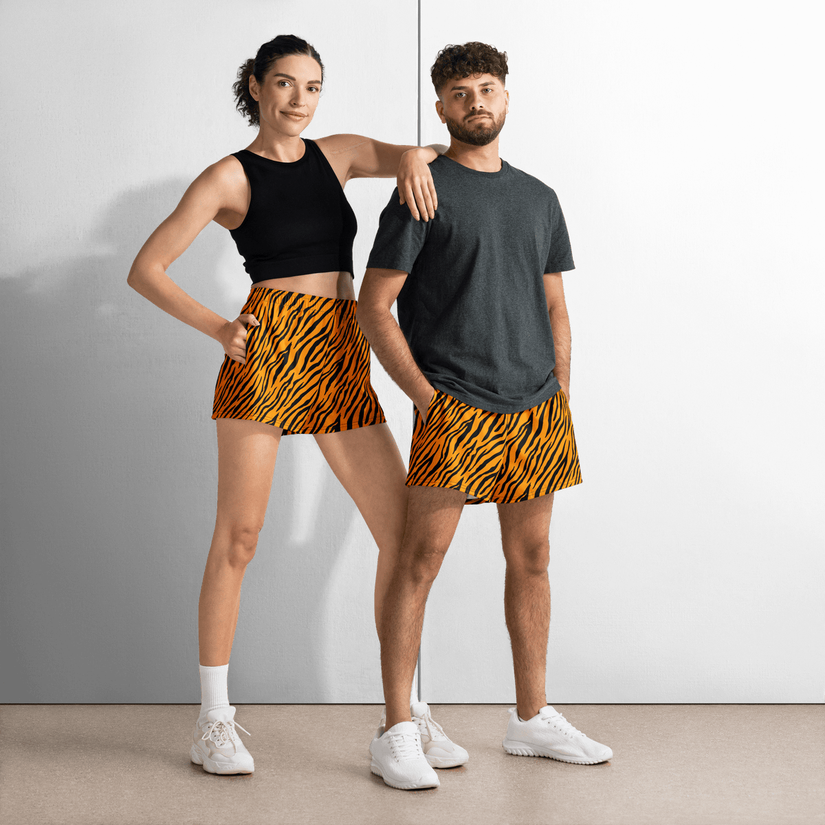 Bengal Heat Tiger Stripe Unisex Swim Trunks - Goth Cloth Co.7136965_9804