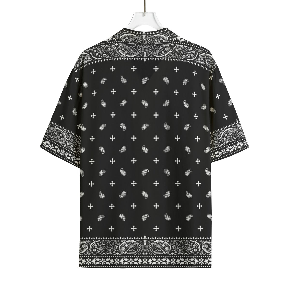 Black Bandana Men's Hawaiian Shirt - Goth Cloth Co.ADS - 3MCSRM45 - LPDG6 - FFFFFF - XS
