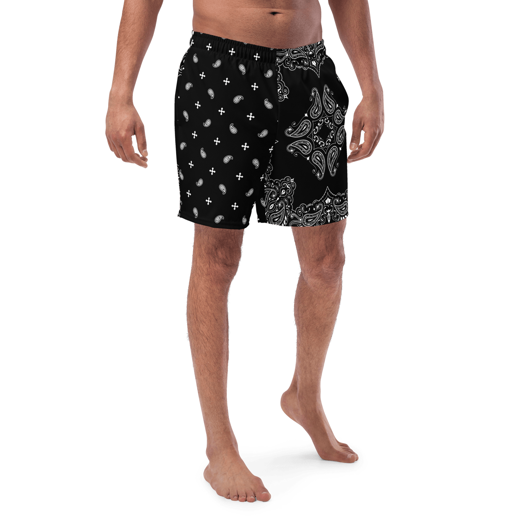 Black Bandana Men's Swim Trunks - Goth Cloth Co.6558912_14636