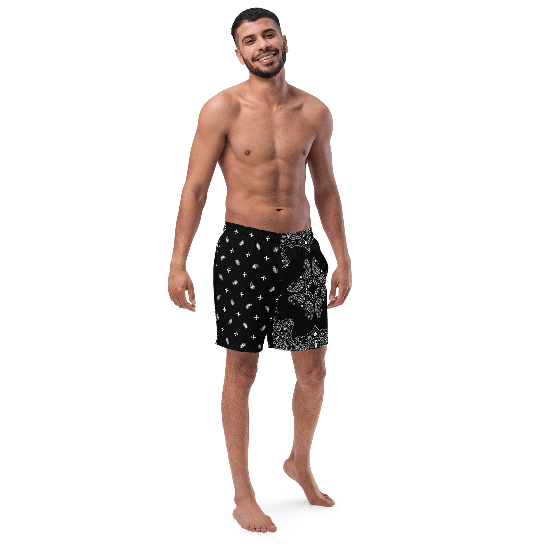 Black Bandana Men's Swim Trunks - Goth Cloth Co.6558912_14636