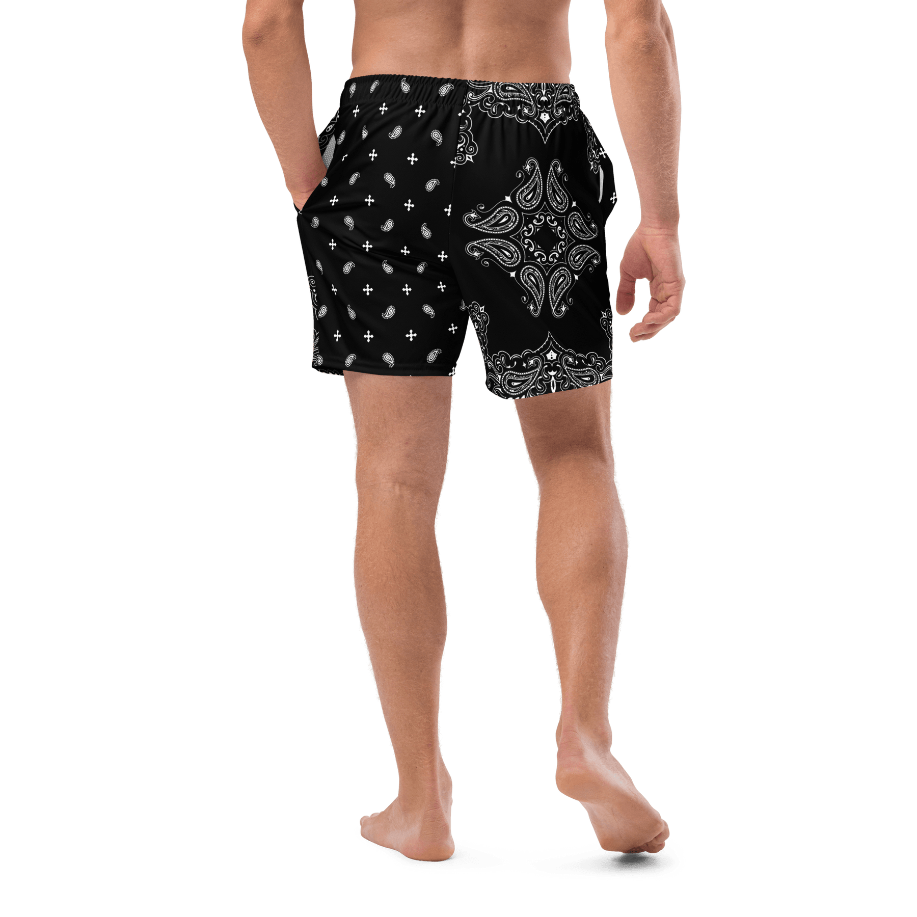 Black Bandana Men's Swim Trunks - Goth Cloth Co.6558912_14636