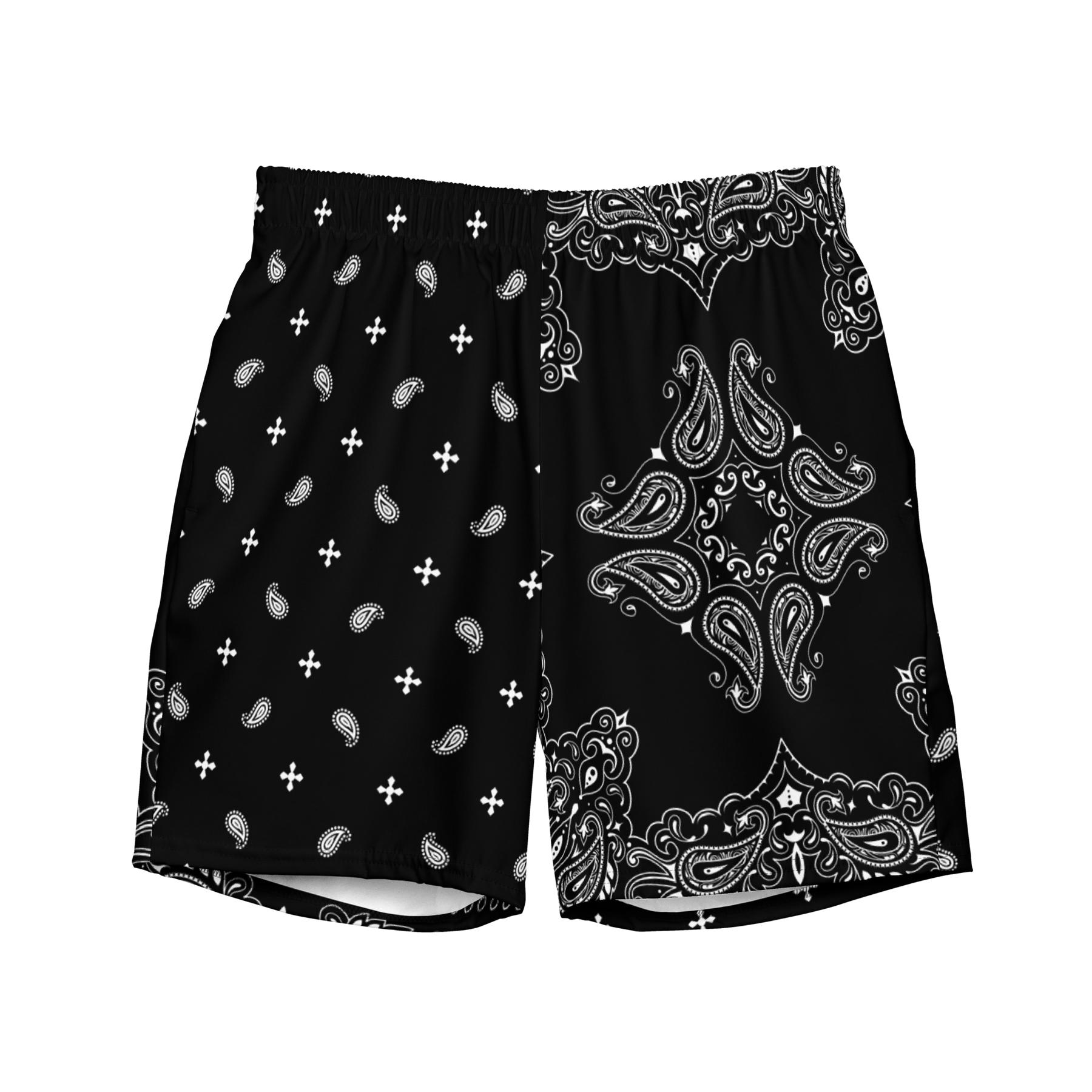 Black Bandana Men's Swim Trunks - Goth Cloth Co.6558912_14636