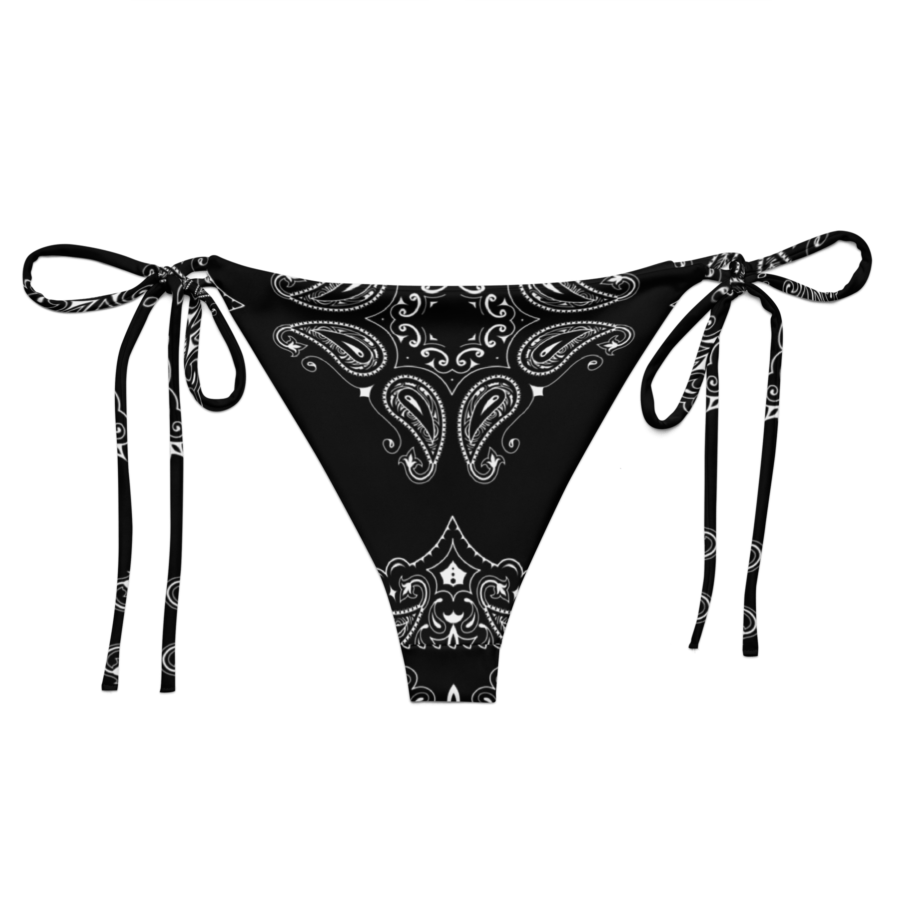 Black Bandana String Bikini Bottoms - Goth Cloth Co.5214672_16575