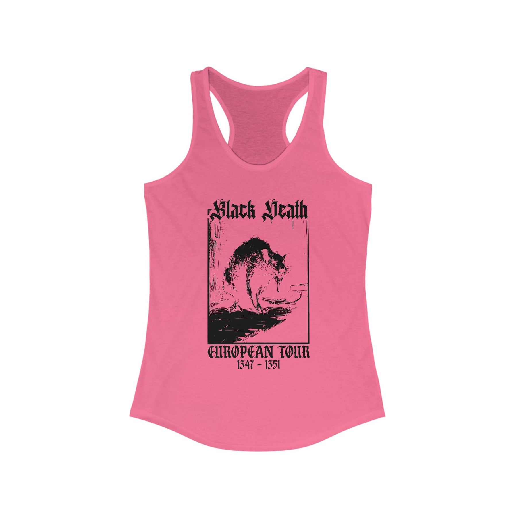 Black Death European Tour Plague Rat Women's Racerback Tank Top - Goth Cloth Co.Tank Top12052261735268876125