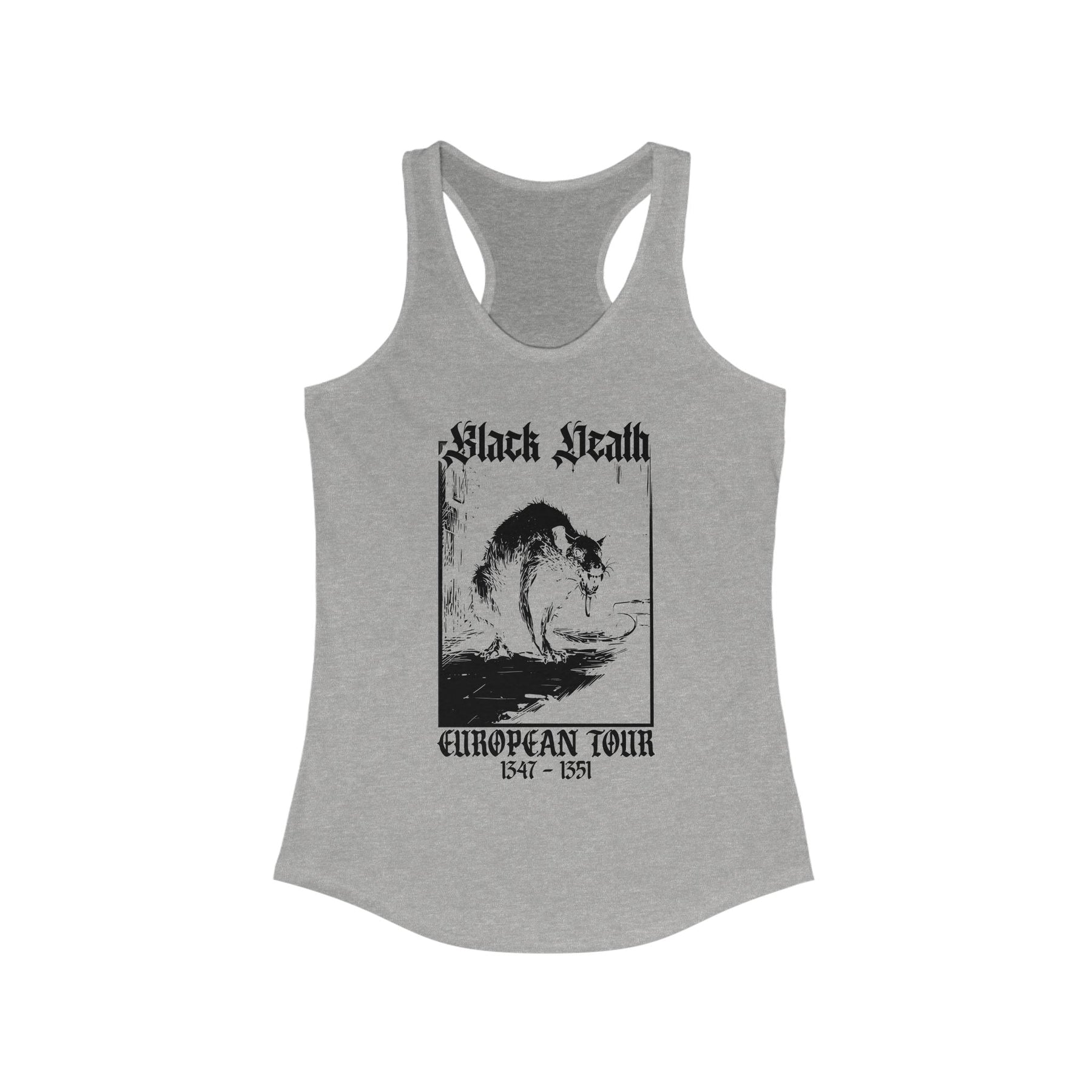 Black Death European Tour Plague Rat Women's Racerback Tank Top - Goth Cloth Co.Tank Top21595324710886134572