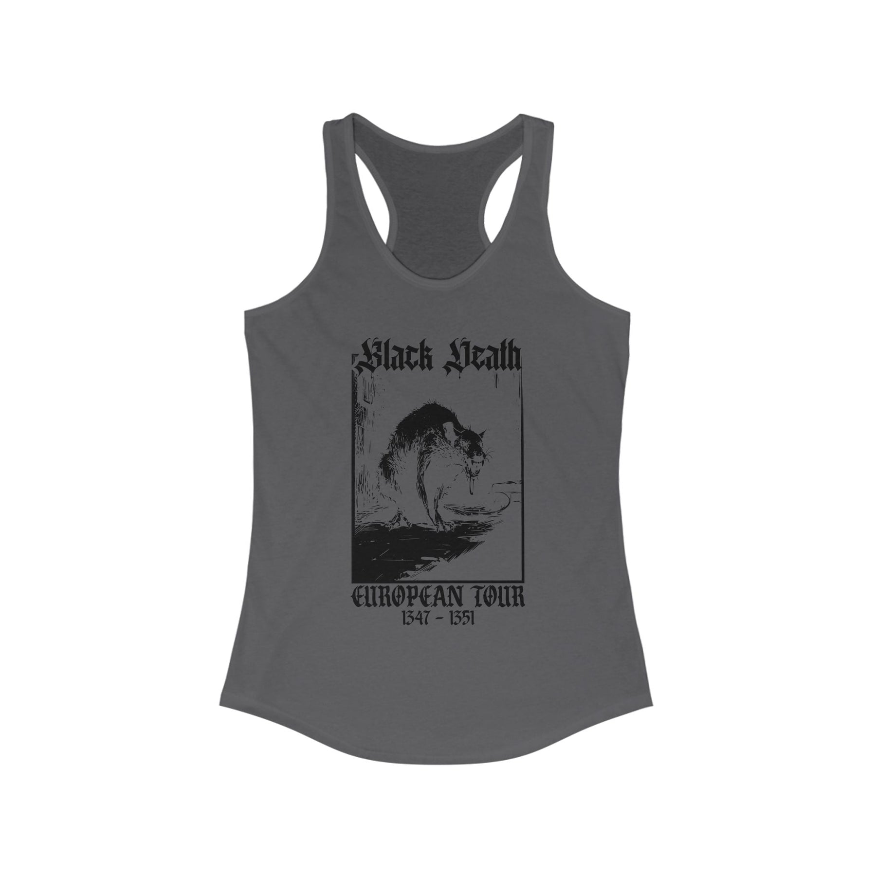 Black Death European Tour Plague Rat Women's Racerback Tank Top - Goth Cloth Co.Tank Top24237920041520490820