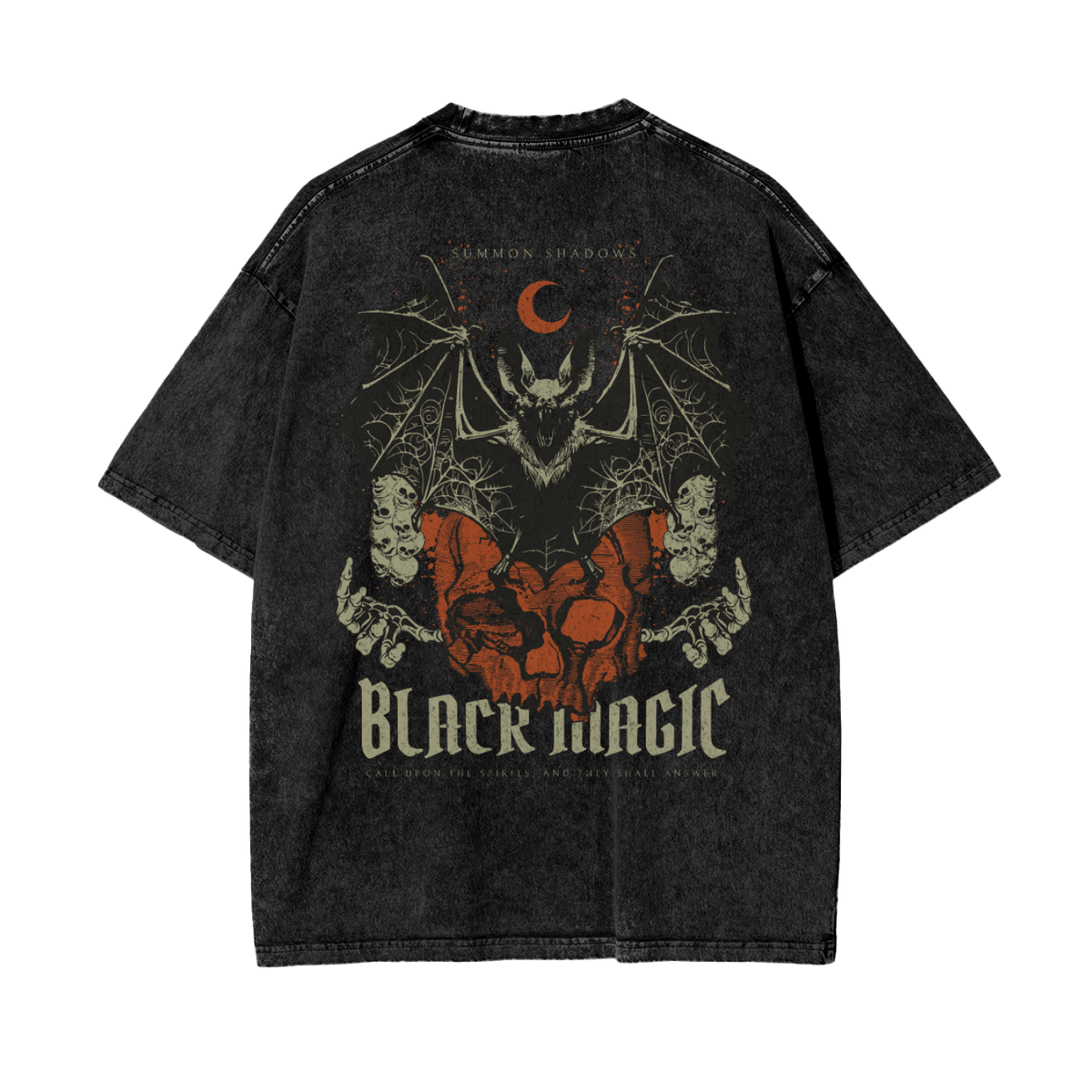 Black Magic Occult Bat T-Shirt - Goth Cloth Co.250301PODPQ0365#001