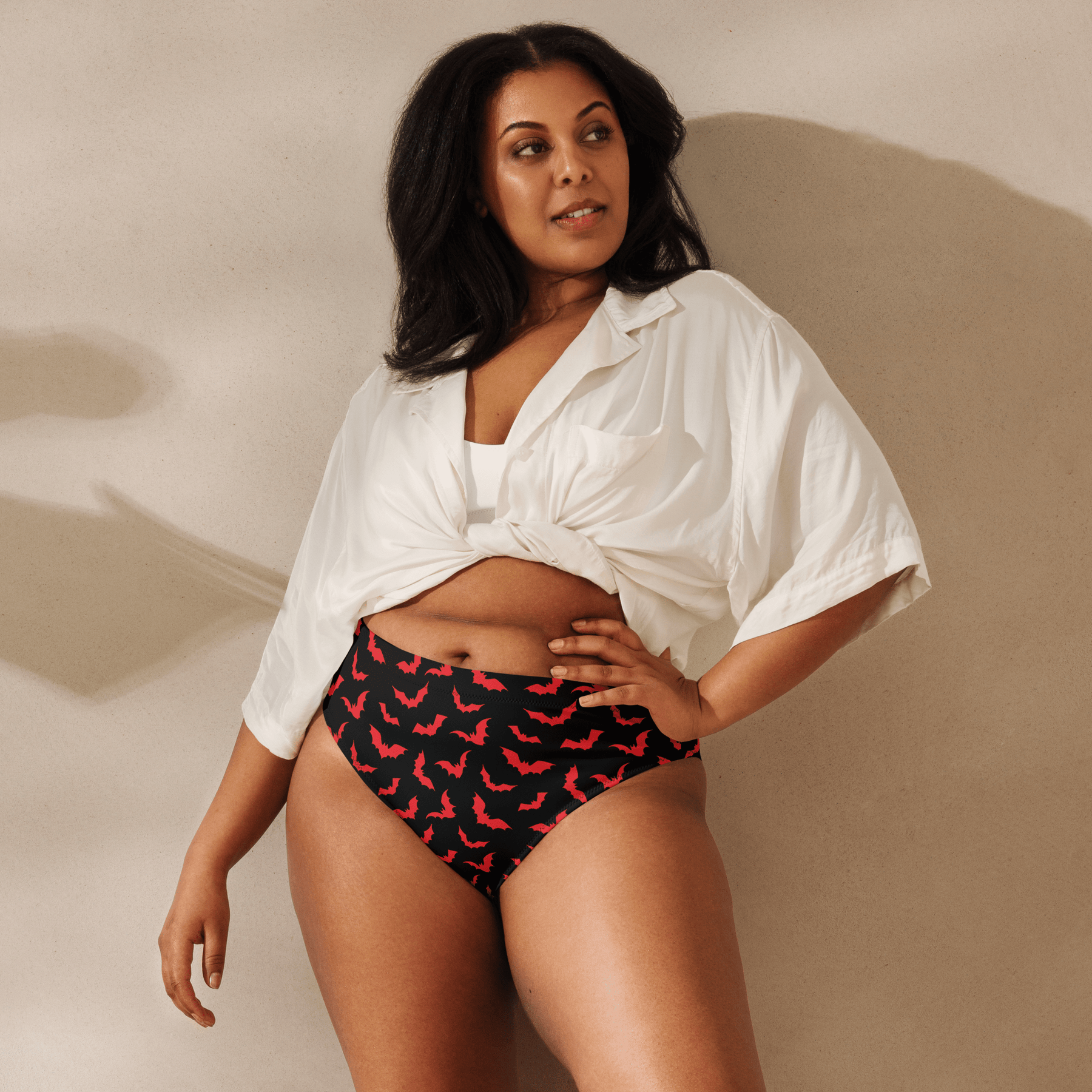 Bloody Bats Sport High - Waisted Bikini Bottoms - Goth Cloth Co.8753646_12042