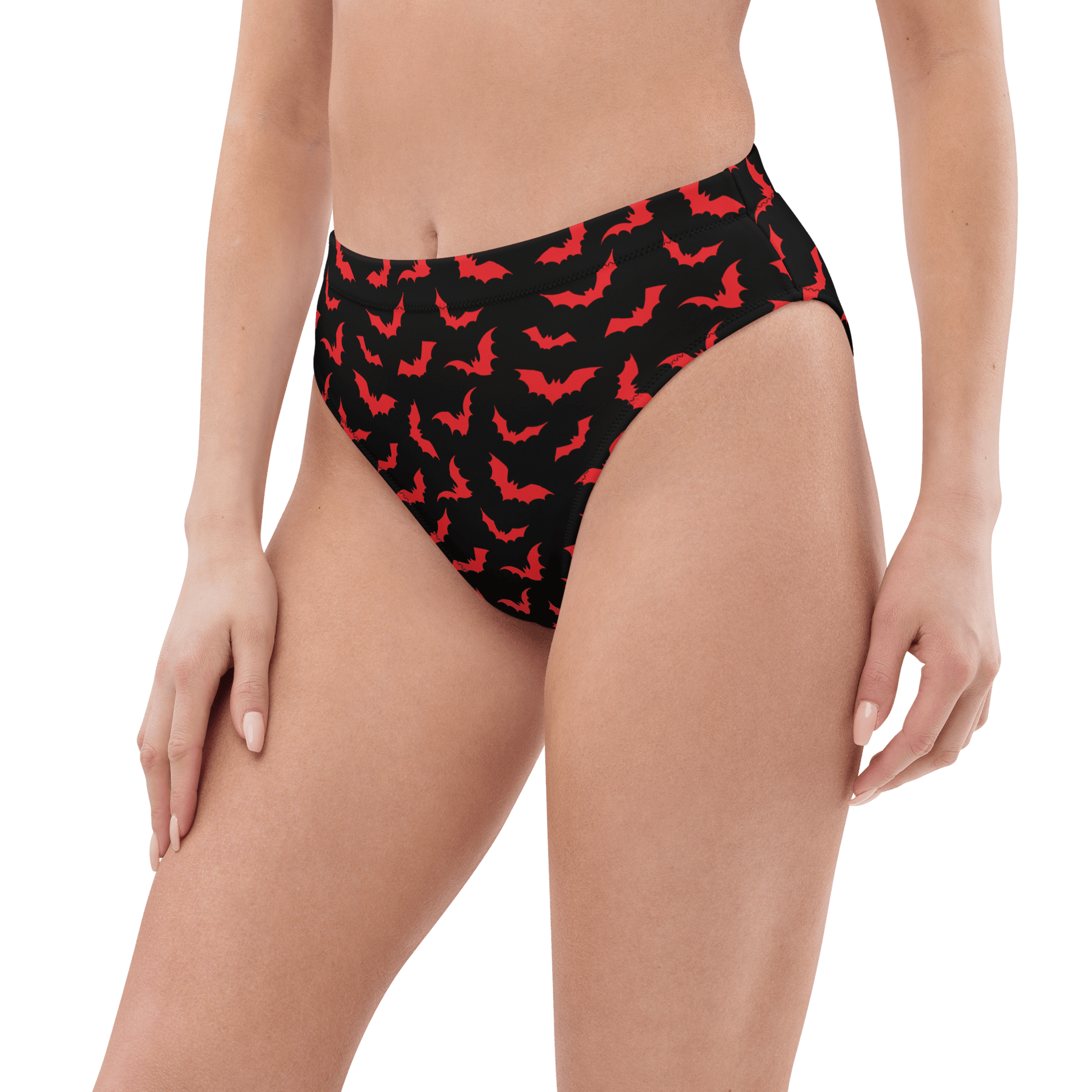 Bloody Bats Sport High - Waisted Bikini Bottoms - Goth Cloth Co.8753646_12042
