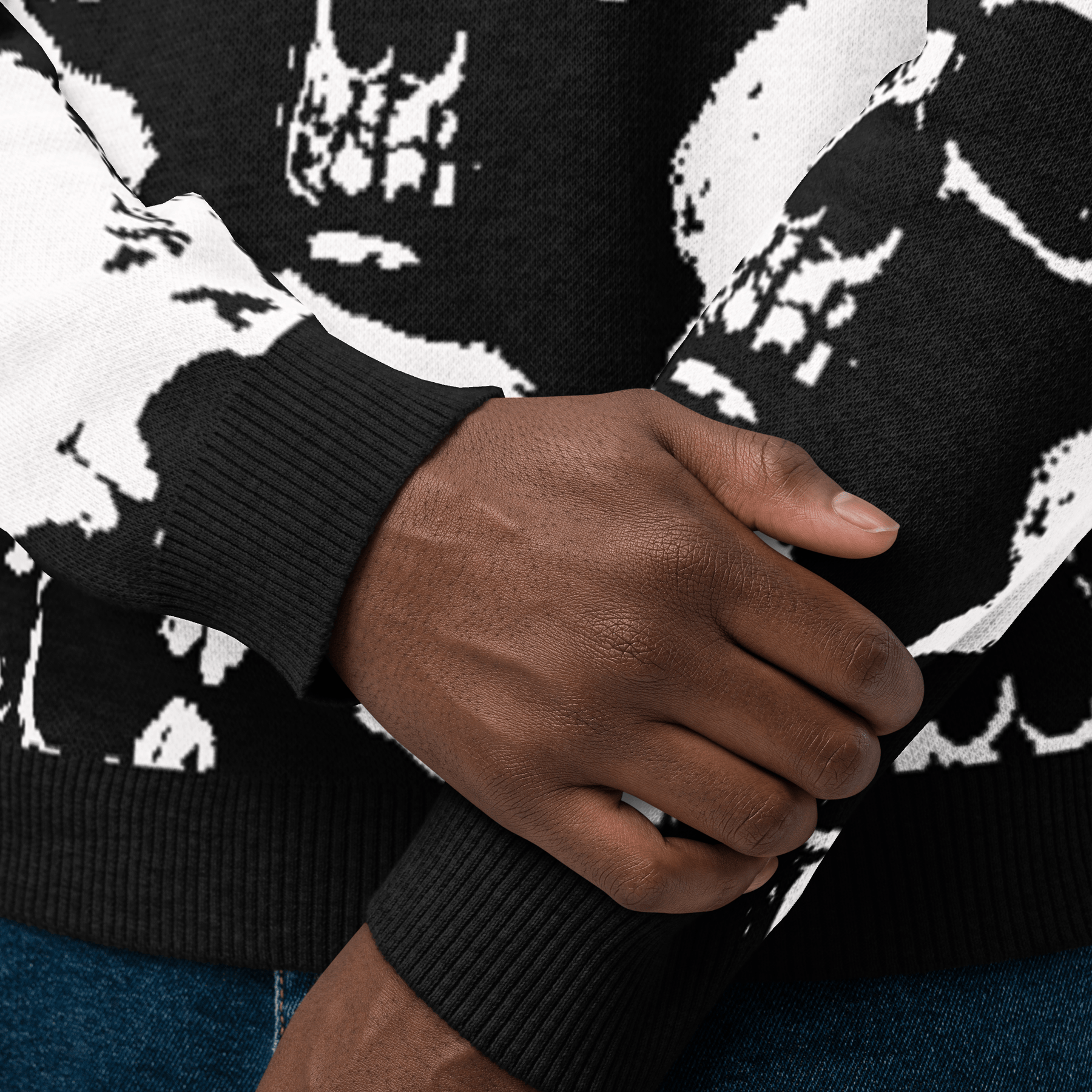 Bone Pile Knit Crewneck Sweater - Goth Cloth Co.2622162_19635