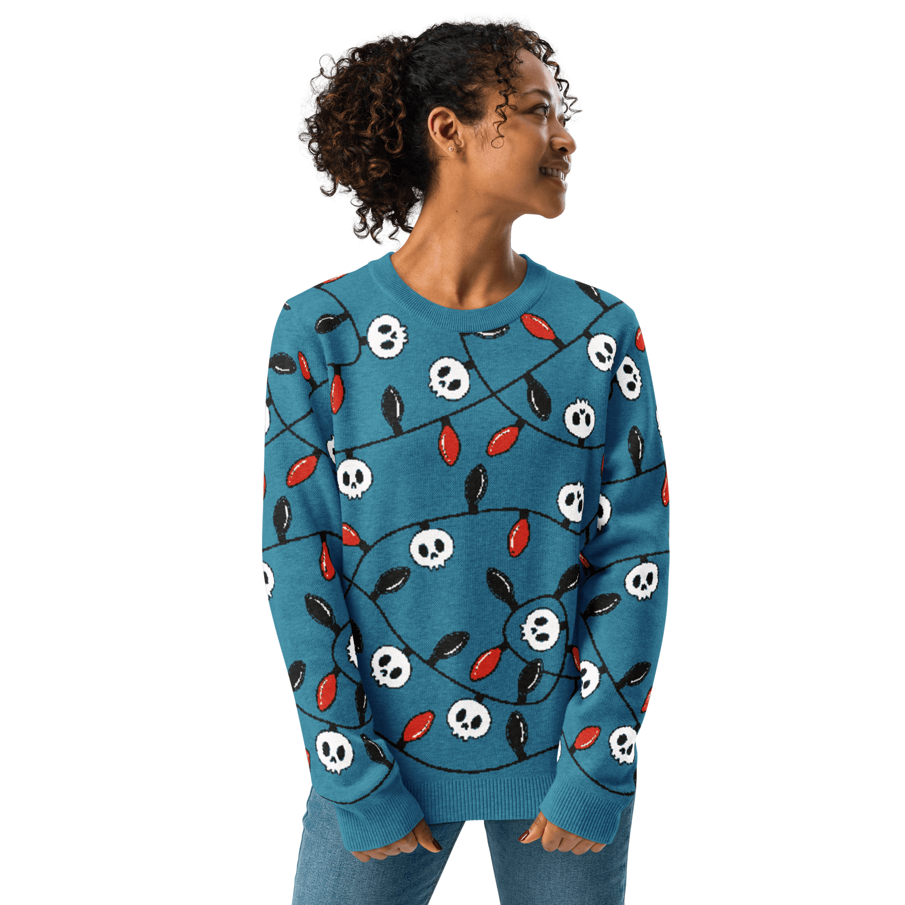Boney & Bright Blue Knit Sweater - Goth Cloth Co.7636561_19638