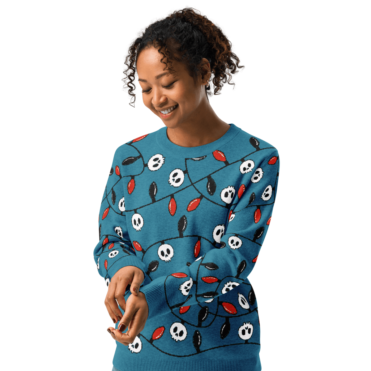 Boney & Bright Blue Knit Sweater - Goth Cloth Co.7636561_19638