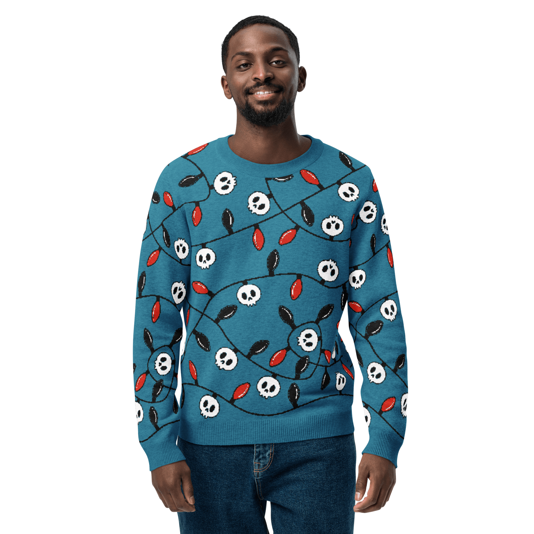 Boney & Bright Blue Knit Sweater - Goth Cloth Co.7636561_19638