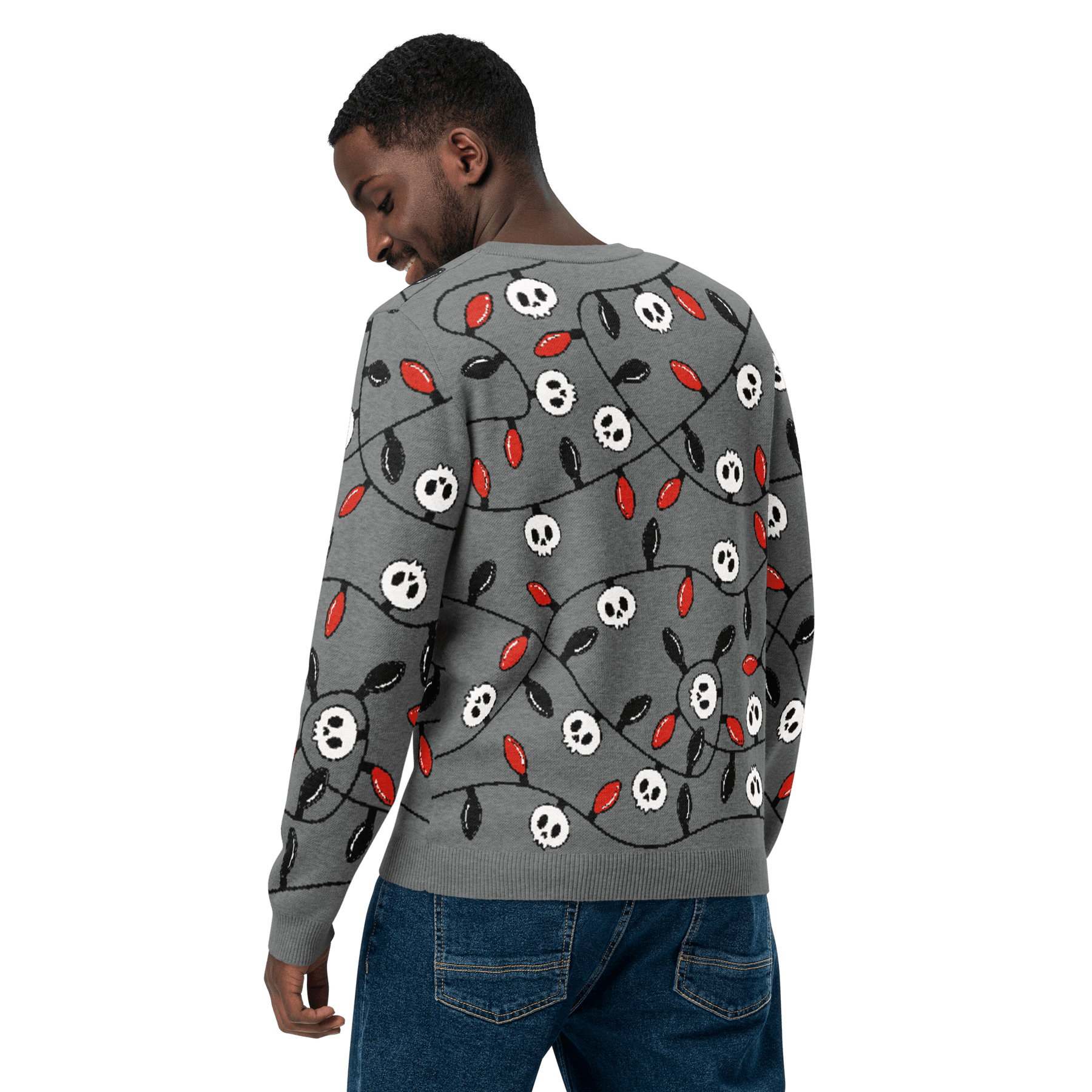 Boney & Bright Grey Knit Crewneck Sweater - Goth Cloth Co.4571380_19638