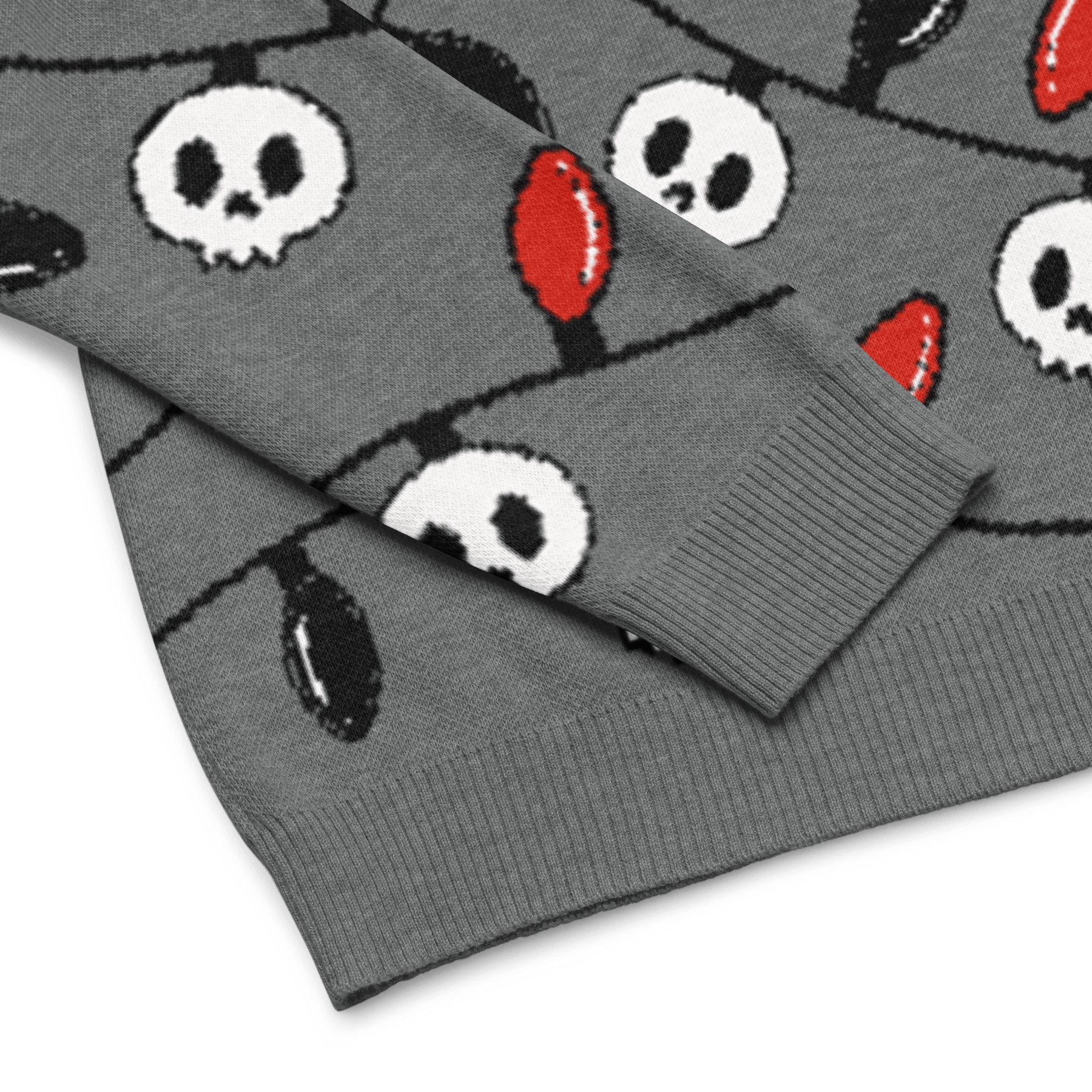 Boney & Bright Grey Knit Crewneck Sweater - Goth Cloth Co.4571380_19638