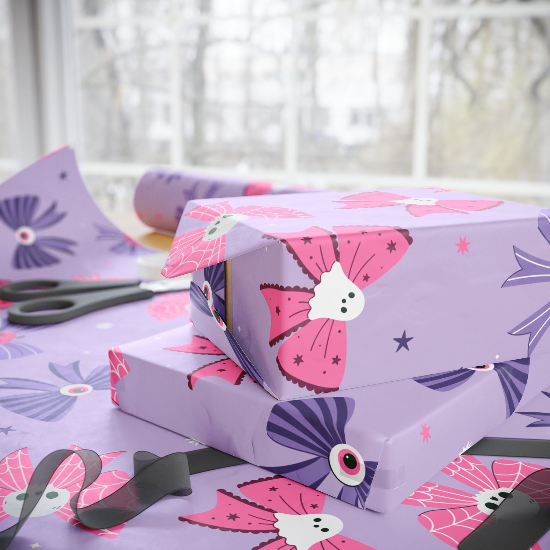 Boo - tiful Bows Gift Wrap - Goth Cloth Co.Home Decor31010172328460285990