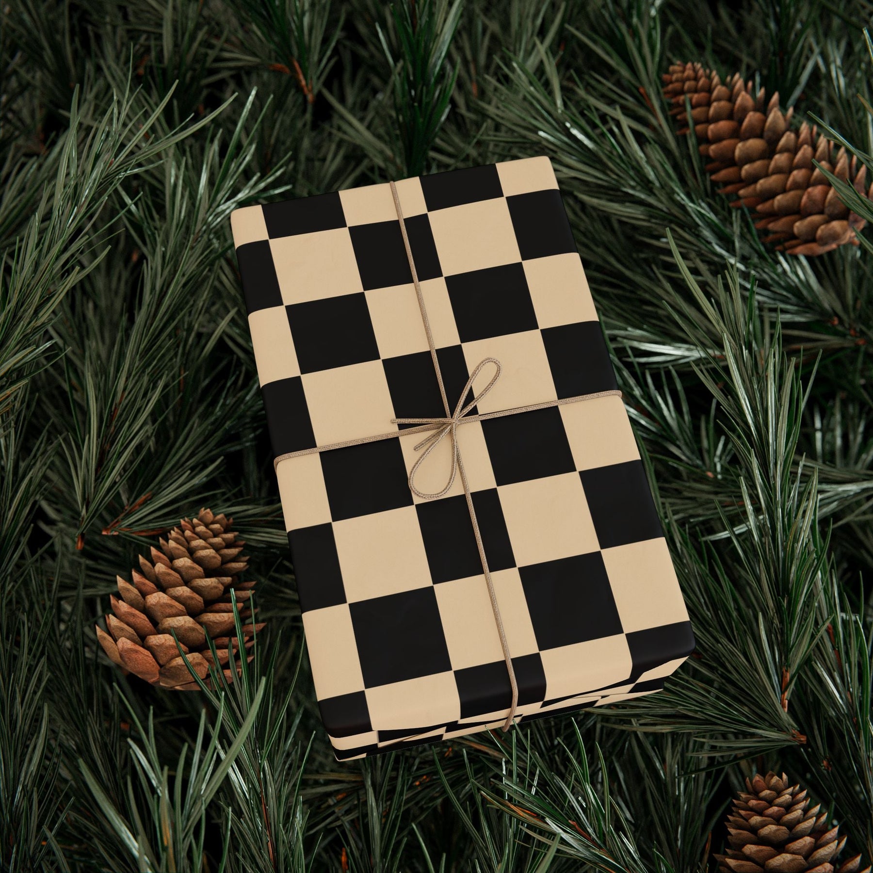 Brown Checkerboard Punk Gift Wrap - Goth Cloth Co.Home Decor32522446498781470577