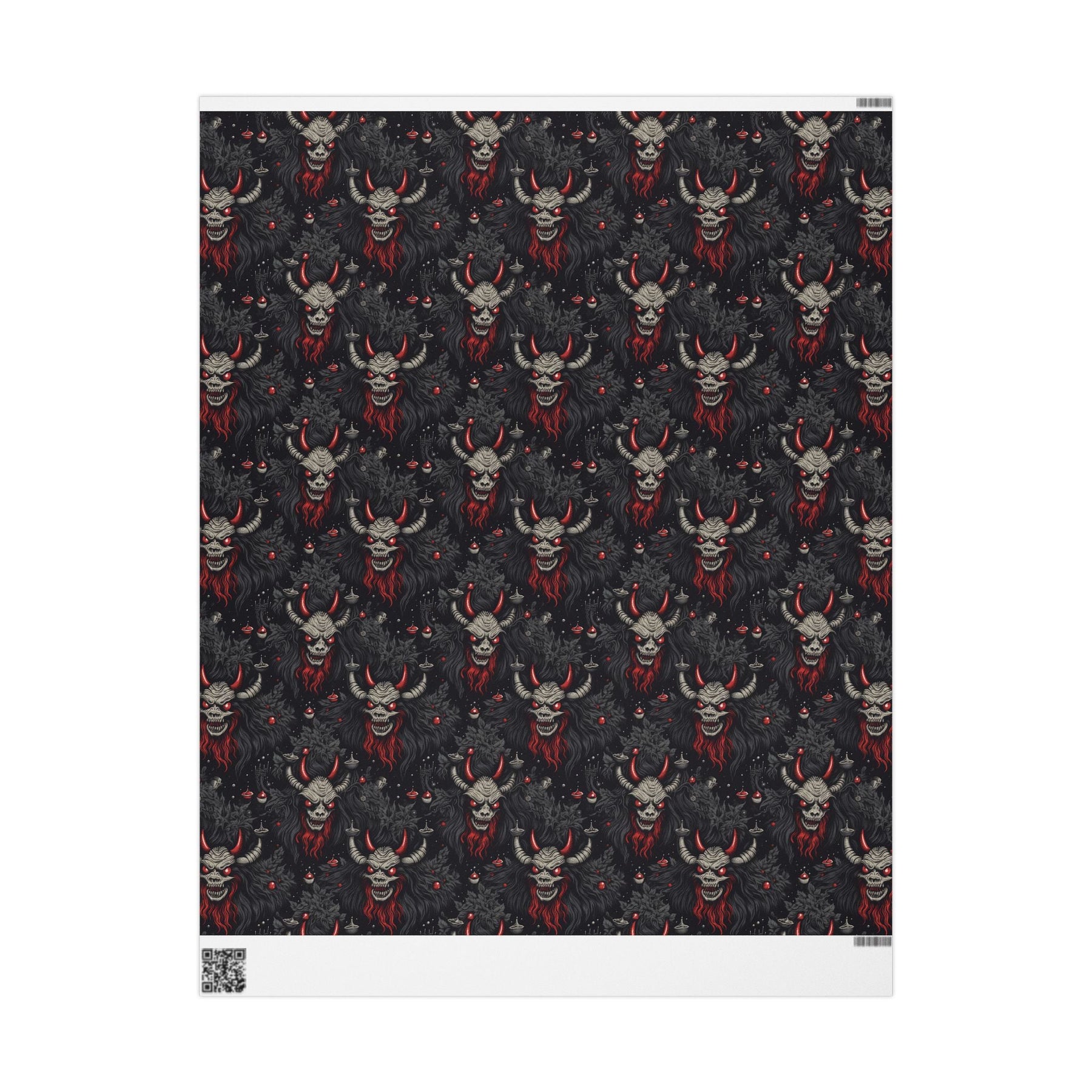 Cartoon Krampus Spooky Gift Wrap - Goth Cloth Co.Home Decor27198758395984940504