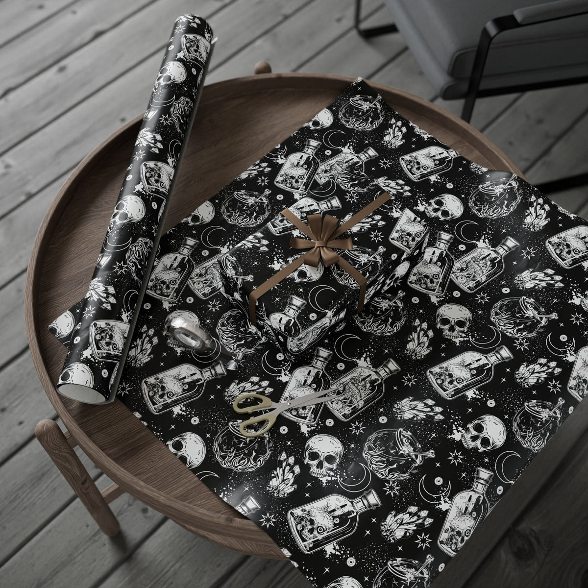 Cauldron Chaos Spooky Gift Wrap - Goth Cloth Co.Home Decor33287015977146578434