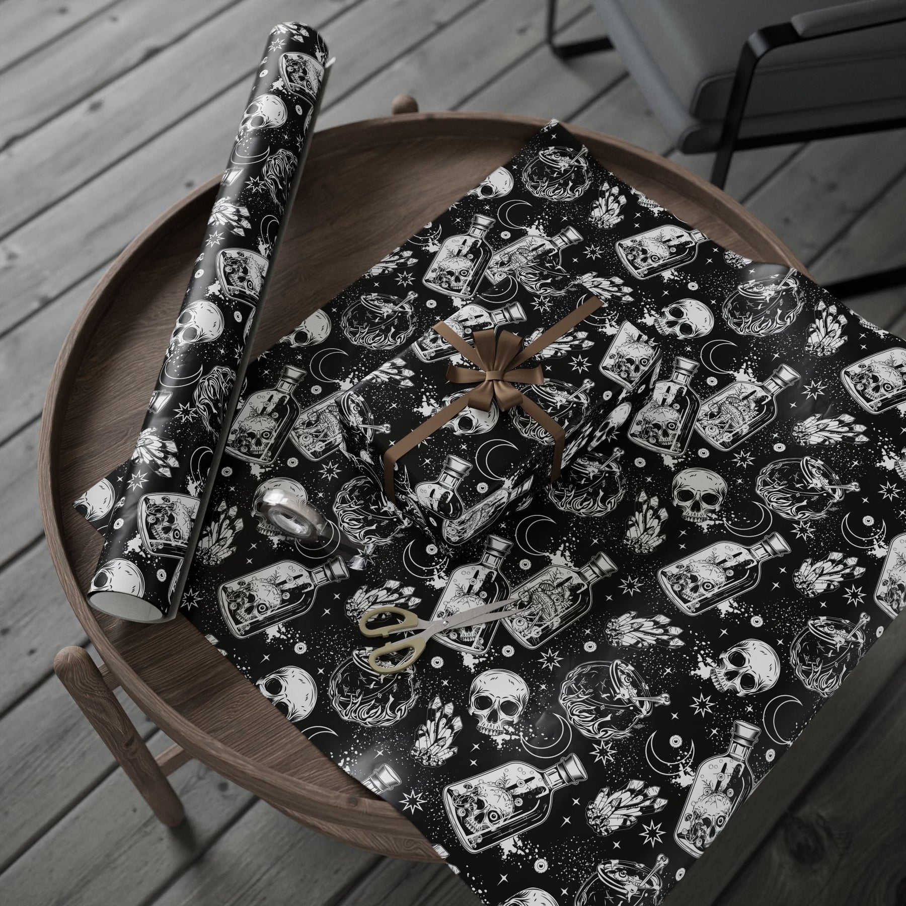 Cauldron Chaos Spooky Gift Wrap - Goth Cloth Co.Home Decor33287015977146578434