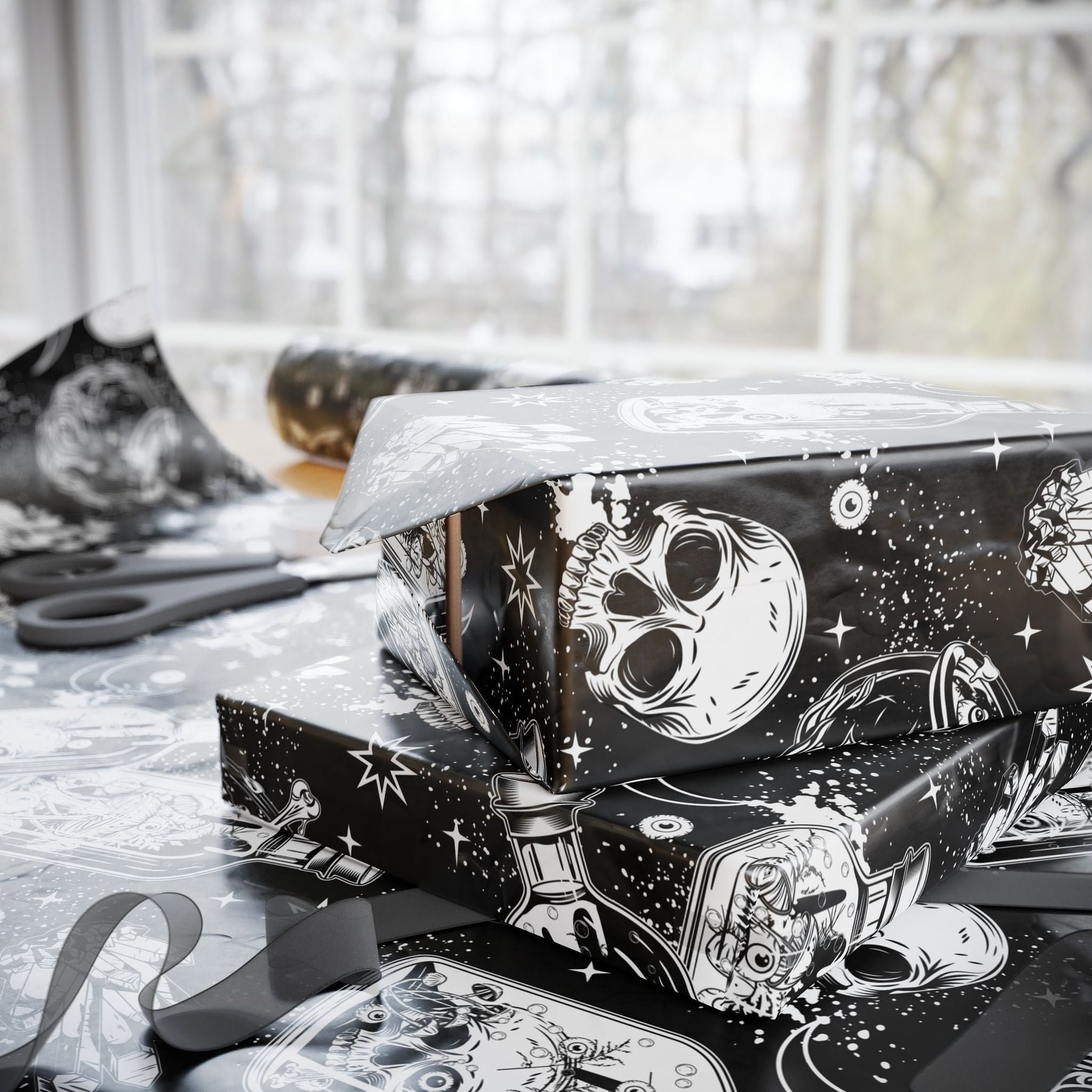 Cauldron Chaos Spooky Gift Wrap - Goth Cloth Co.Home Decor33287015977146578434