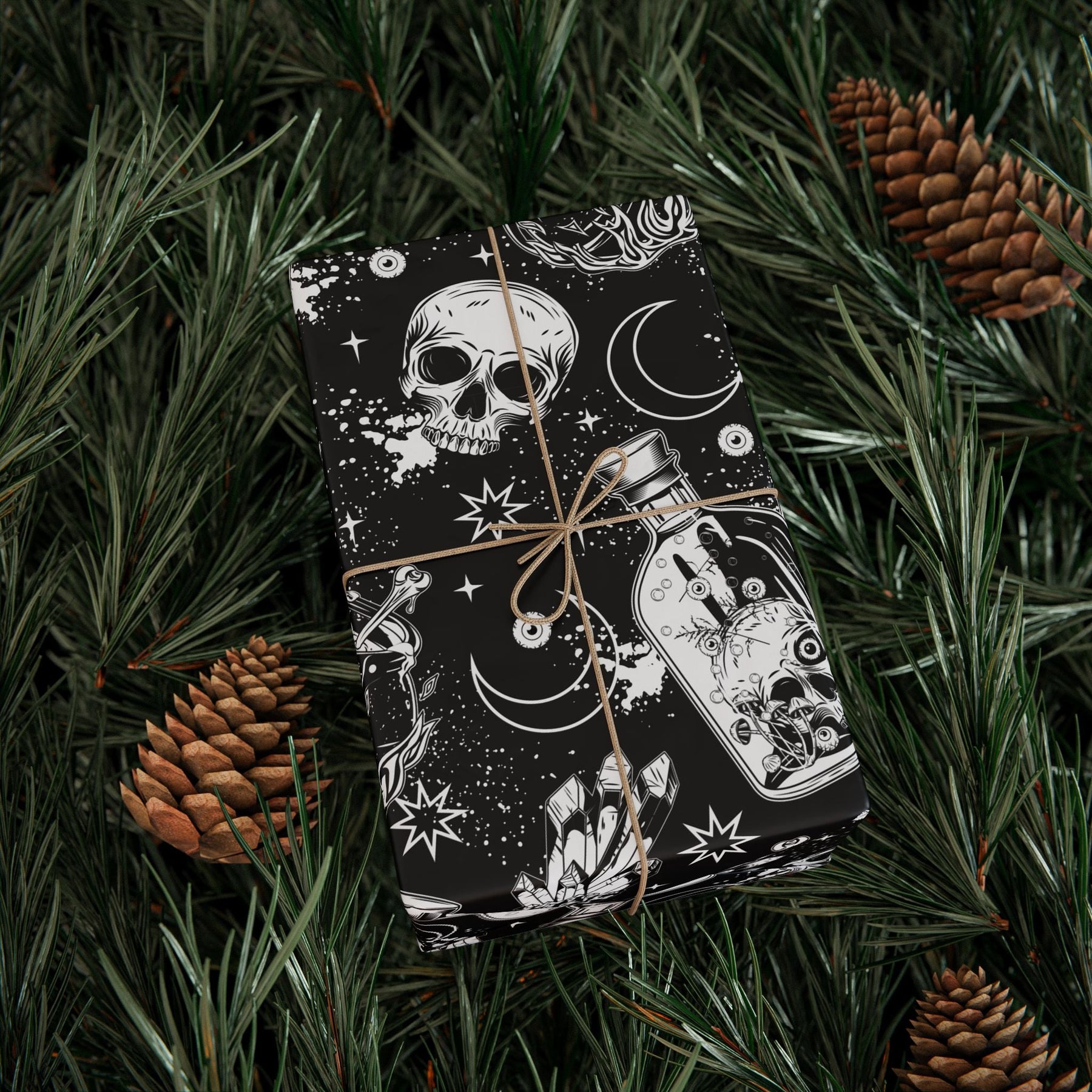 Cauldron Chaos Spooky Gift Wrap - Goth Cloth Co.Home Decor33287015977146578434