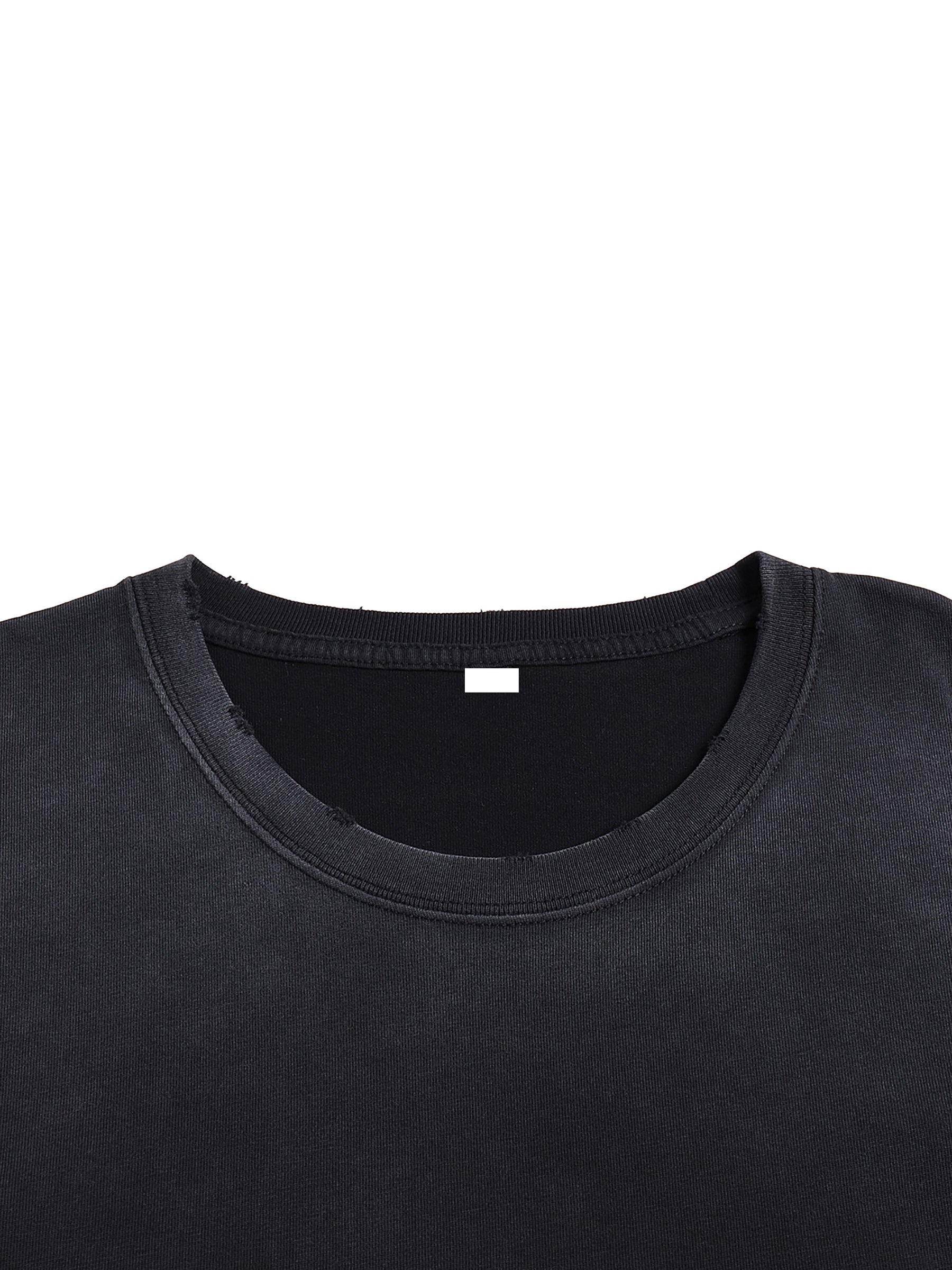 Cemetery Haunts Vintage Washed Hand-Frayed T-Shirt