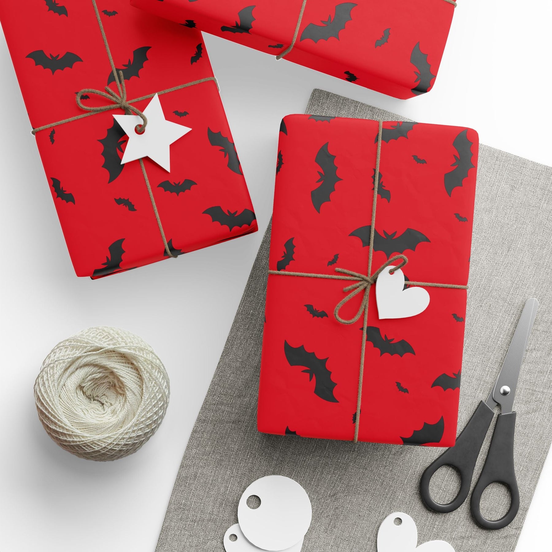 Christmas Bats Spooky Gift Wrap - Goth Cloth Co.Home Decor24161712747319239437