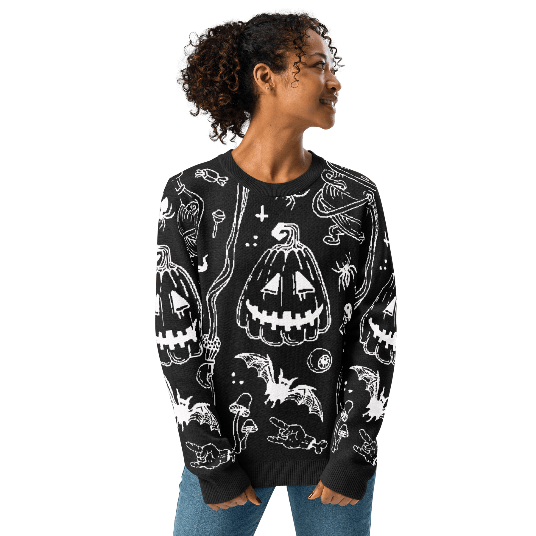 Cozy Creep Knit Crewneck Sweater - Goth Cloth Co.2335304_19637