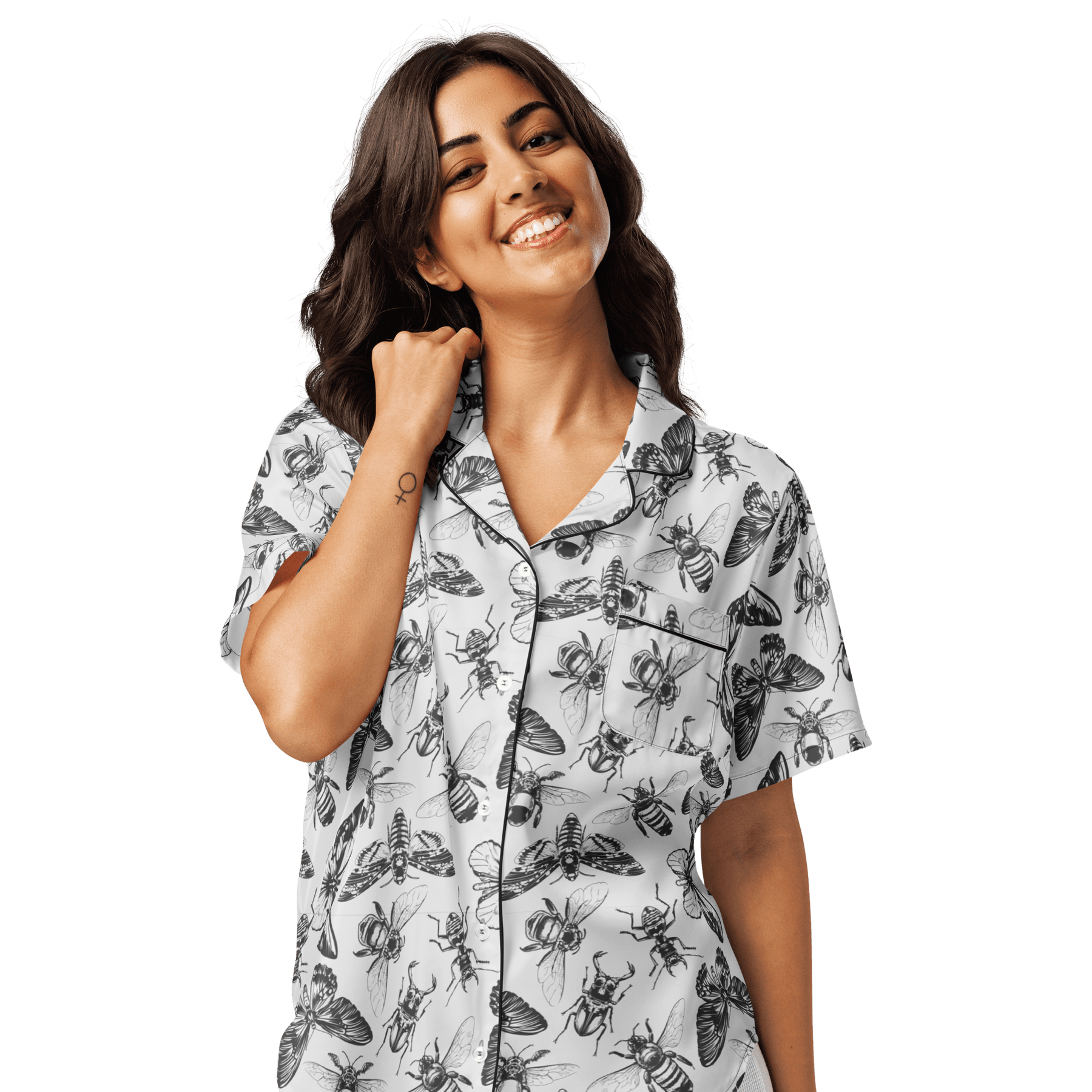 Crawly Couture Silky Pajama Top - Goth Cloth Co.5929267_20964