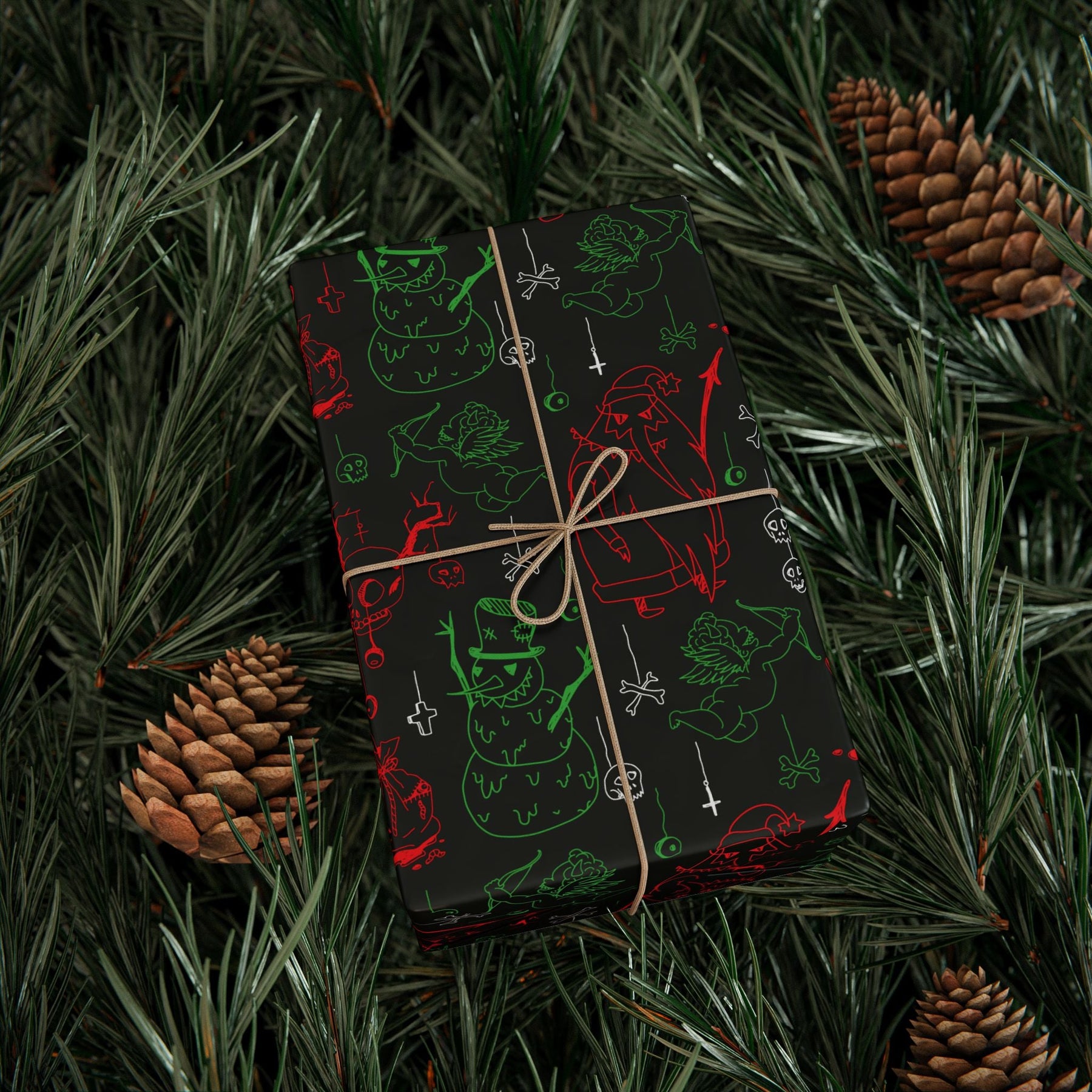 Creepmas Cheer Gift Wrap - Goth Cloth Co.Home Decor16045985233228304008