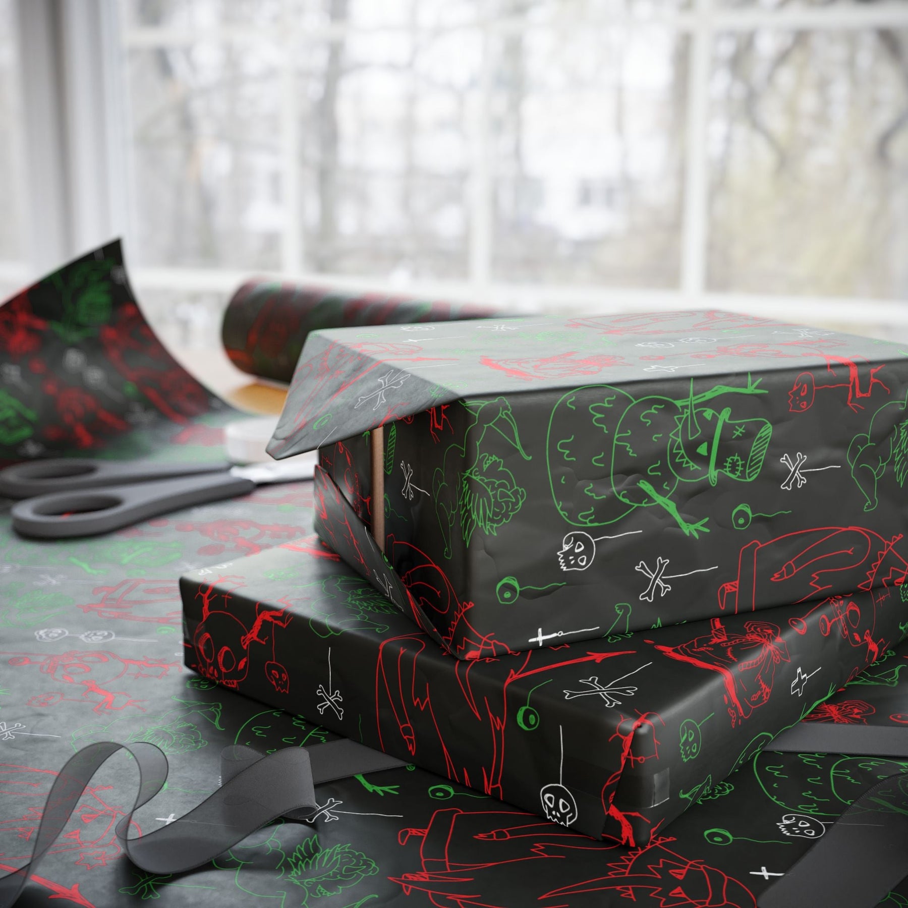 Creepmas Cheer Gift Wrap - Goth Cloth Co.Home Decor16045985233228304008