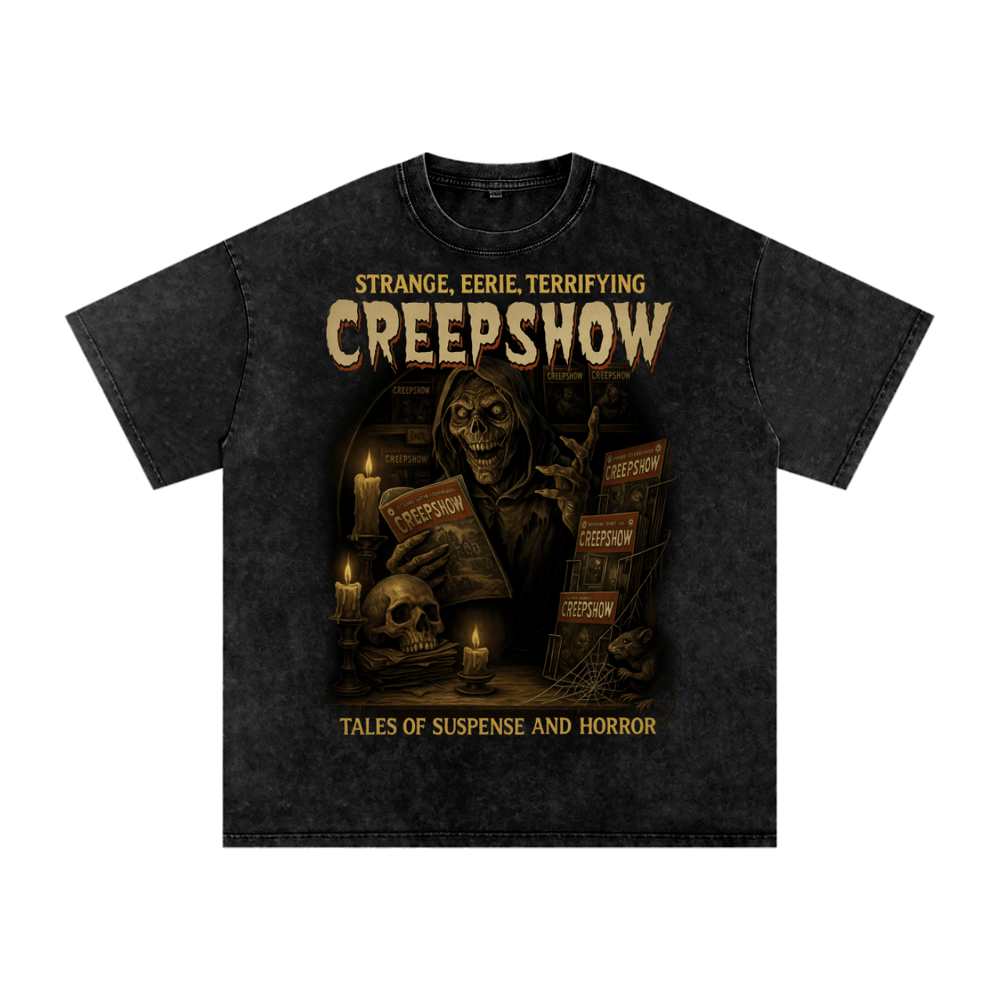 Creepshow Vintage Acid Wash Oversize T-Shirt - Goth Cloth Co.250819PODPQ0527001