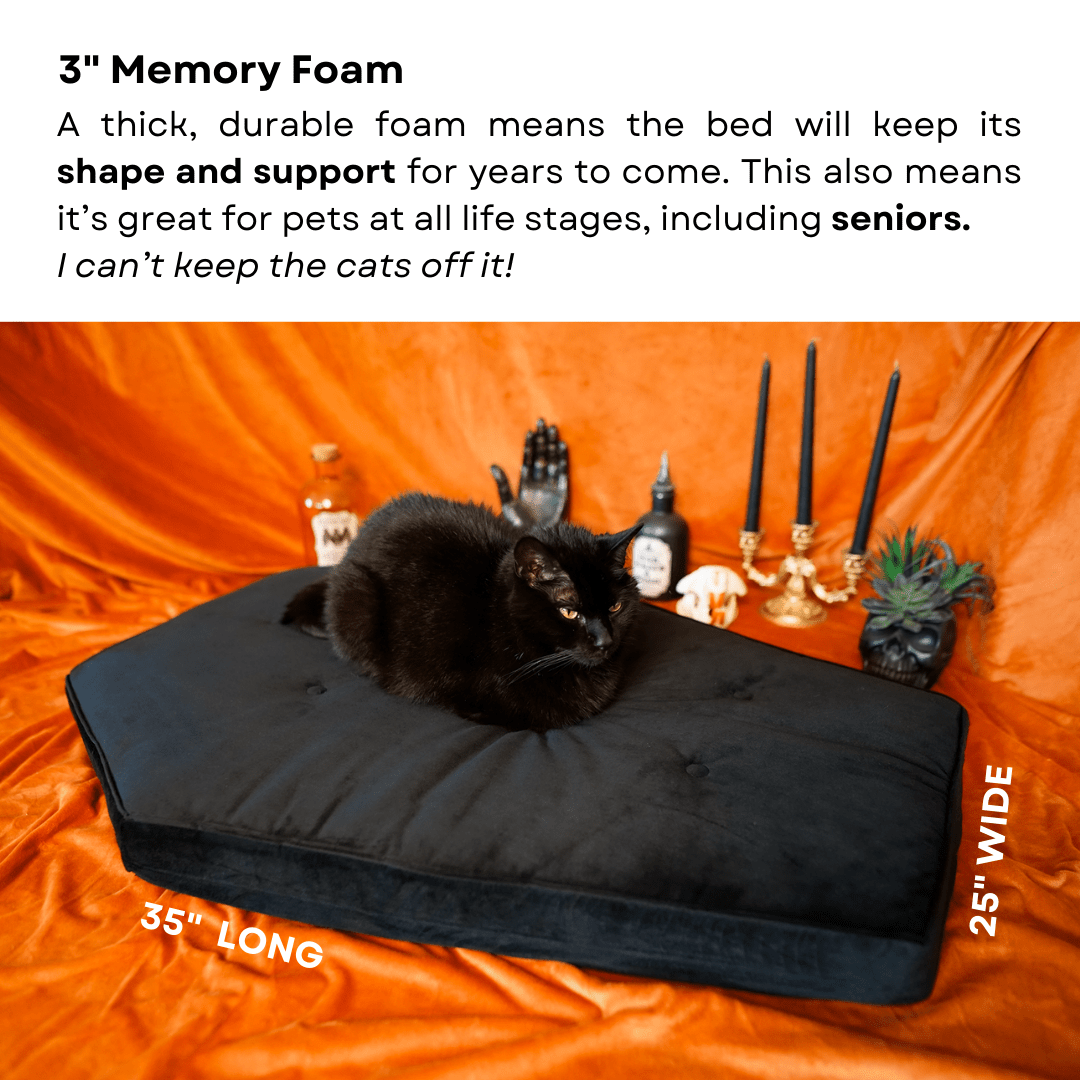 Critter Coffin - Coffin Shaped Memory Foam Pet Bed for Dogs & Cats - Goth Cloth Co.Home Decor66666666