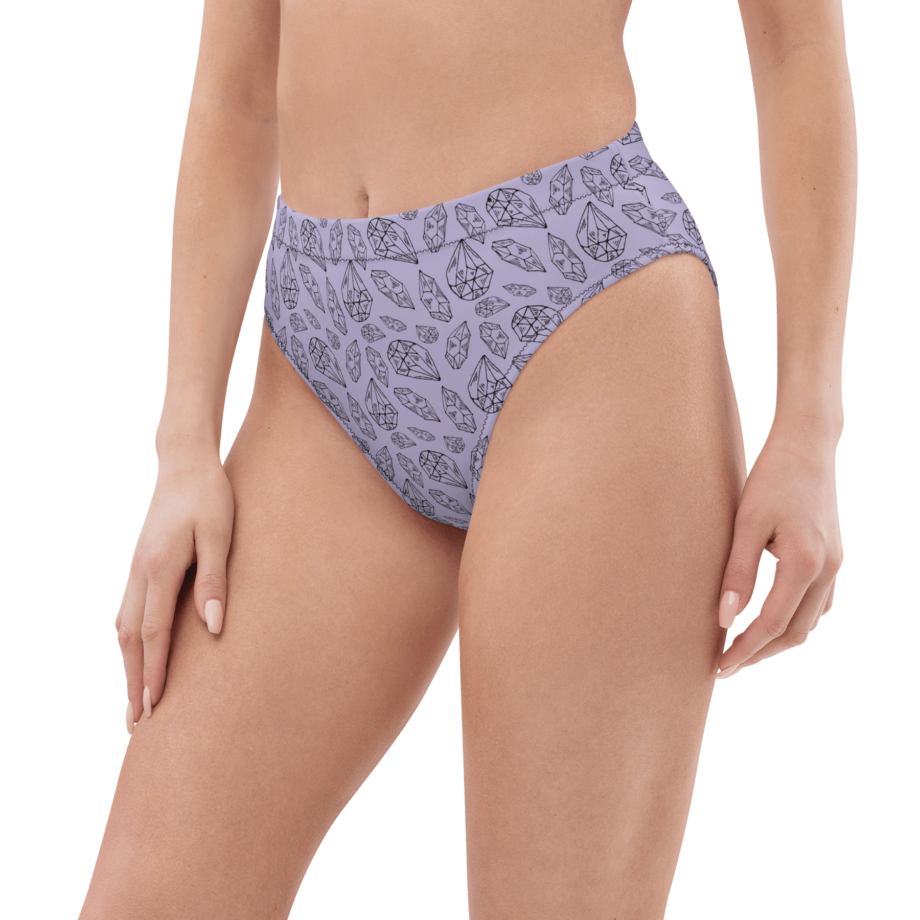 Crystal Queen Sport High - Waisted Bikini Bottom - Goth Cloth Co.2004565_12042