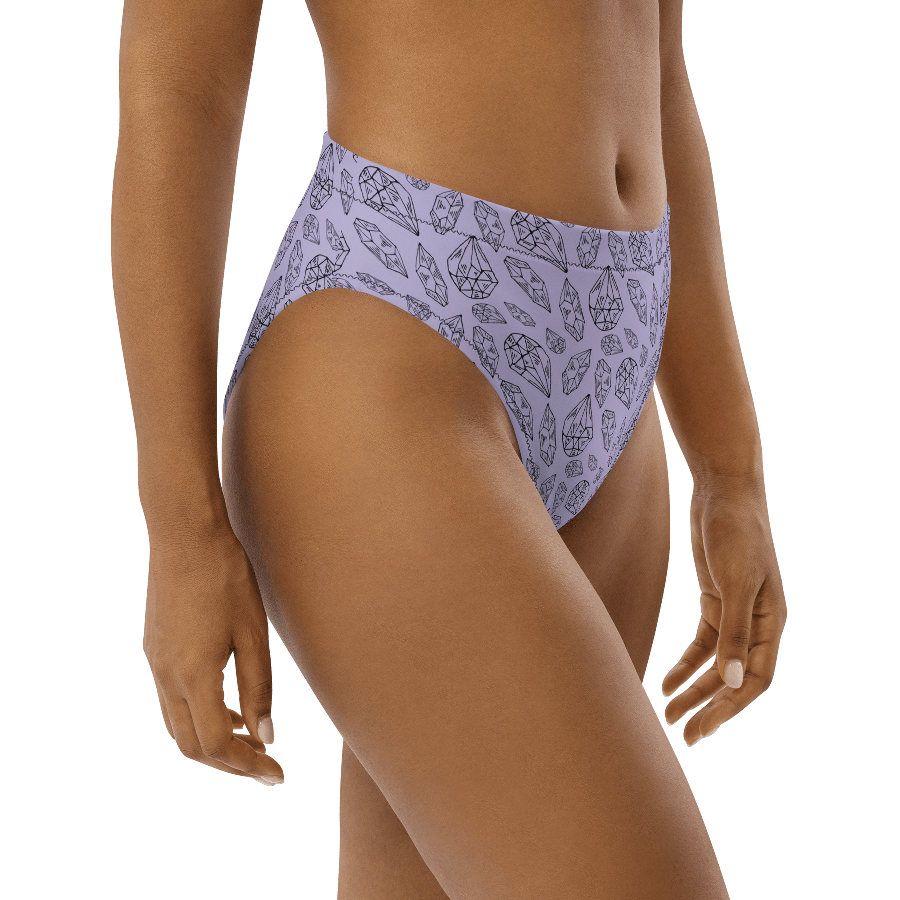 Crystal Queen Sport High - Waisted Bikini Bottom - Goth Cloth Co.2004565_12042