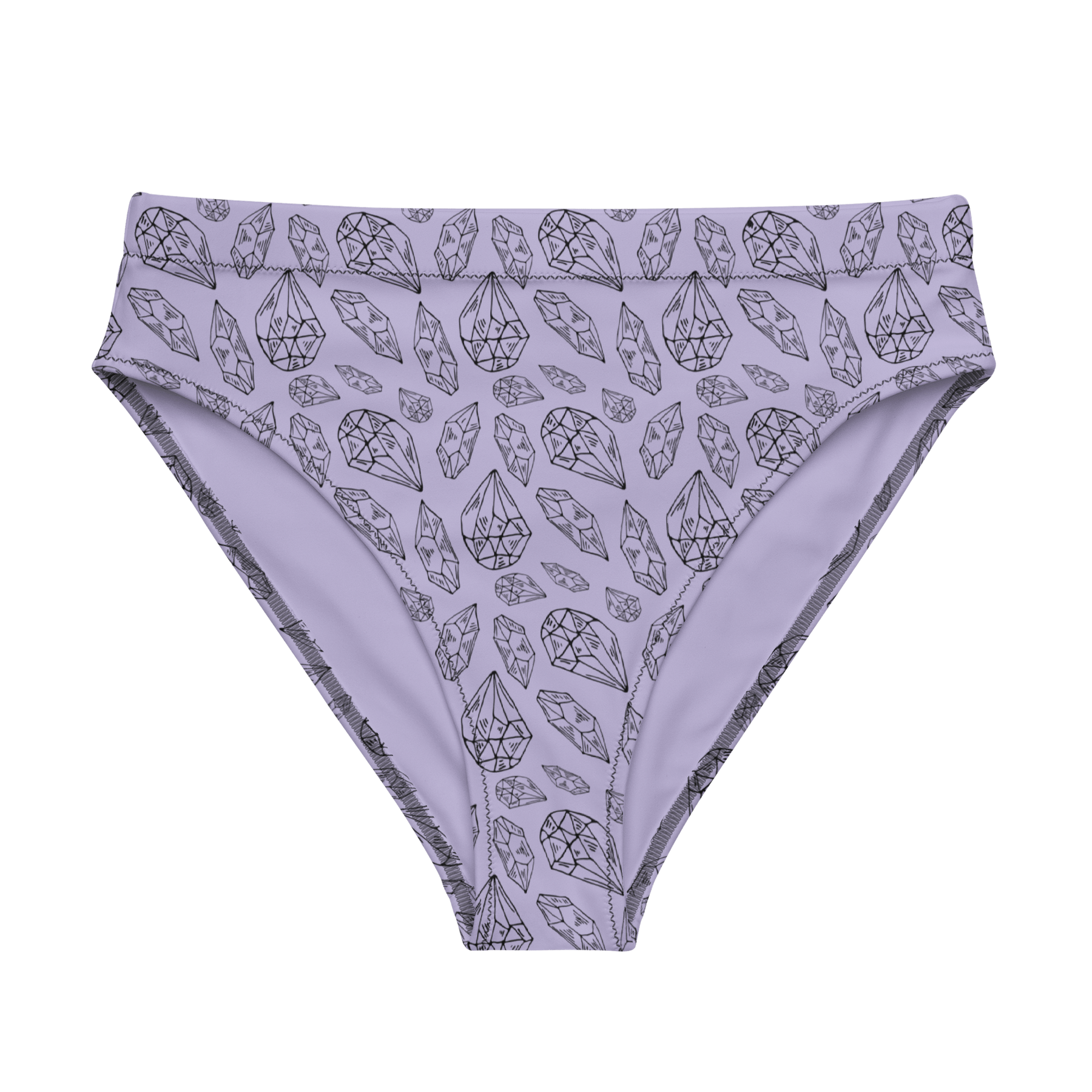 Crystal Queen Sport High - Waisted Bikini Bottom - Goth Cloth Co.2004565_12042